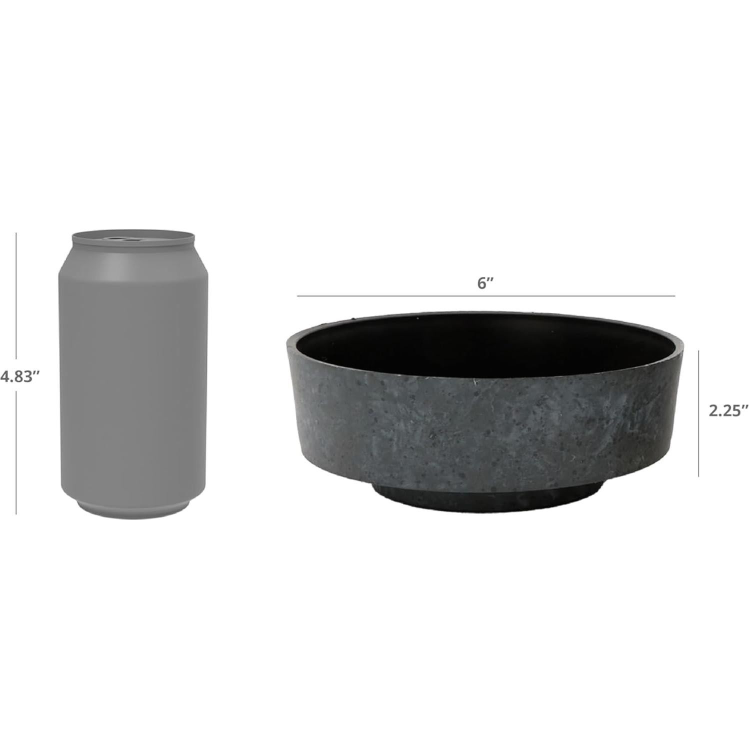 Cuenco Redondo de Plástico El HC Companies 15 cm Concreto