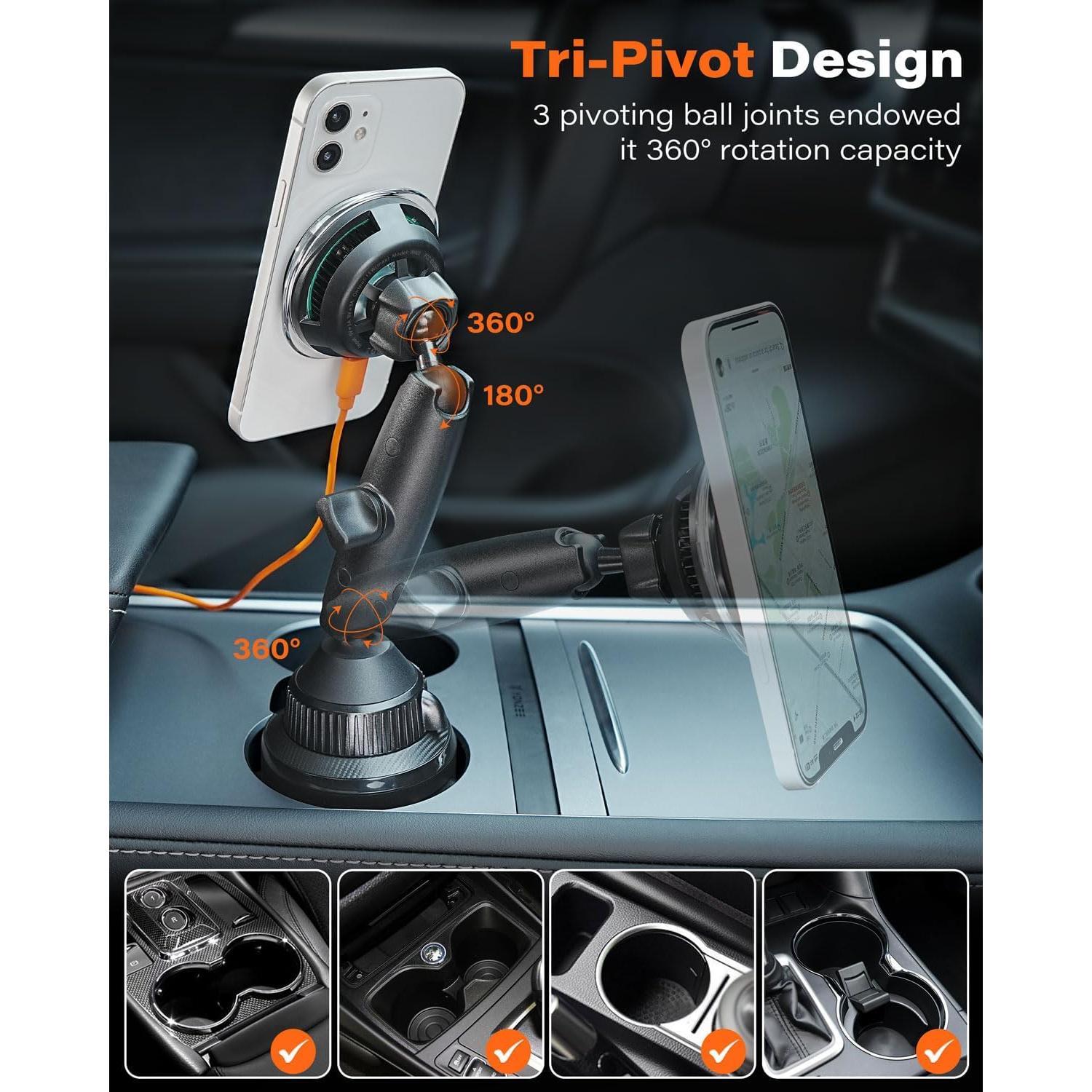 Soporte de Cargador Inalámbrico A2C MagSafe 15W para iPhone