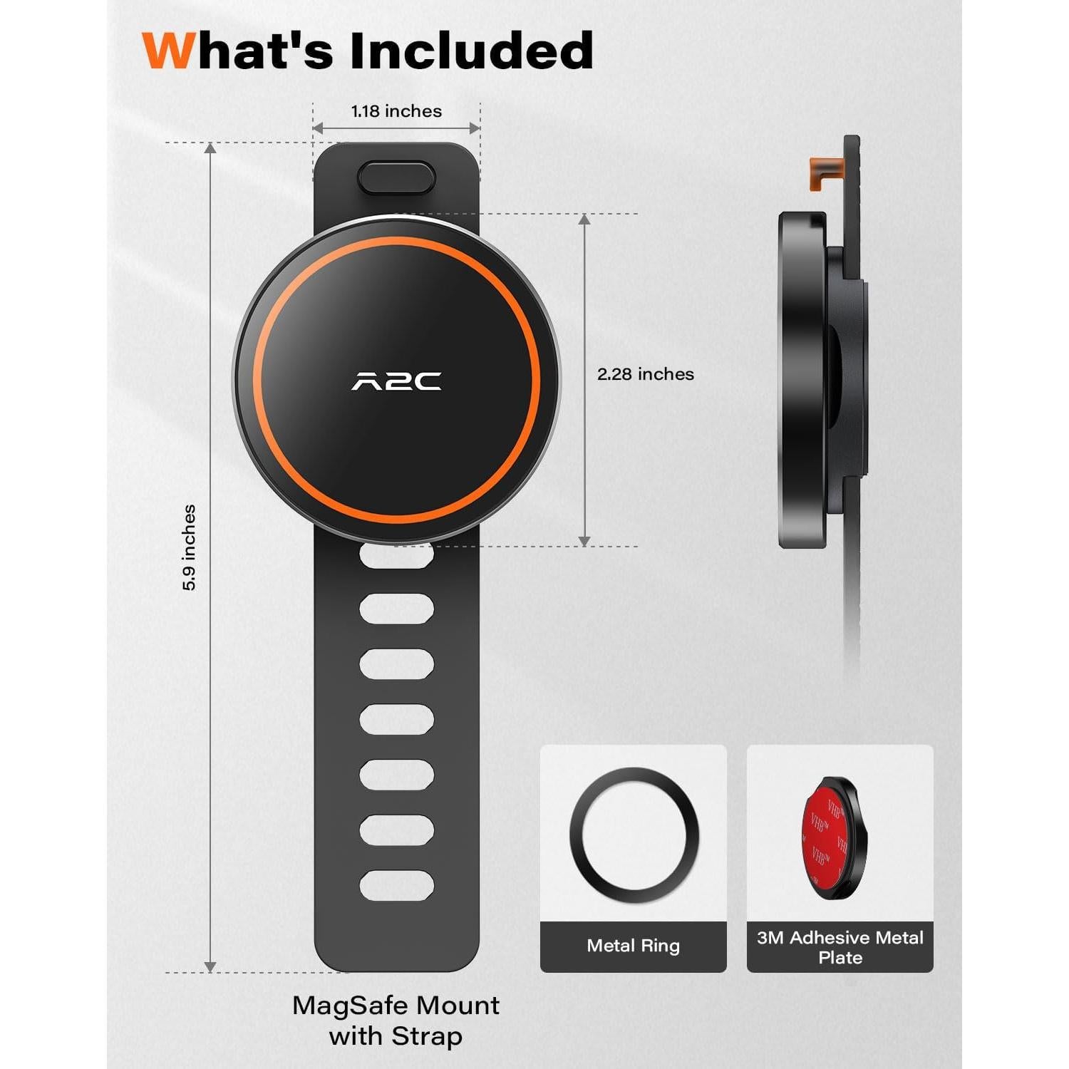 Soporte para Teléfono A2C Fitness MagSafe Ajustable 0.19 kg