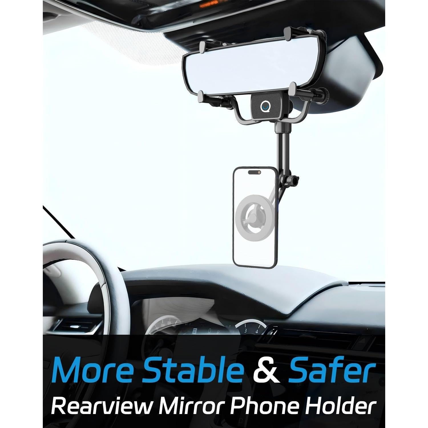 Soporte para Teléfono en Espejo Retrovisor Qiling Aluminio