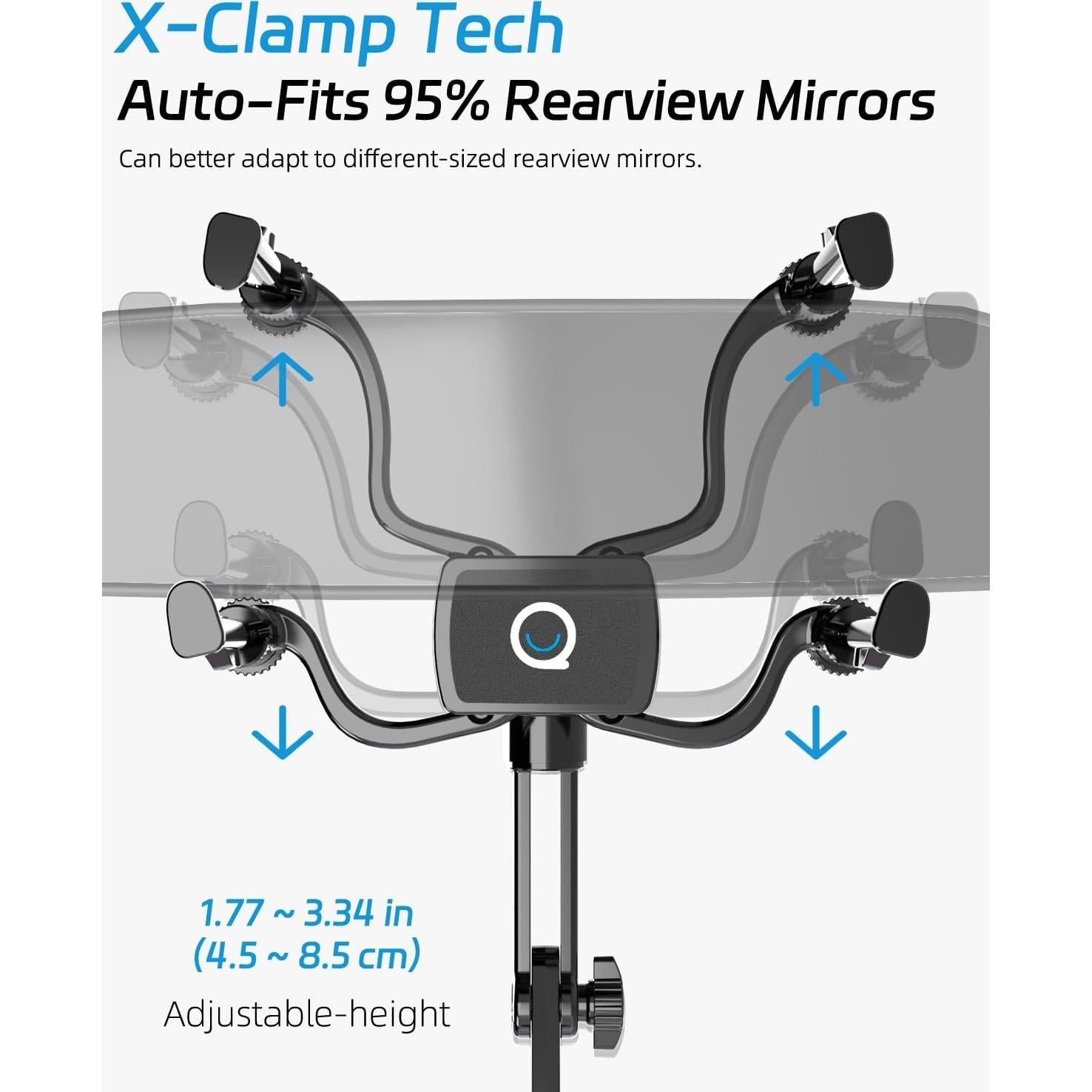 Soporte para Teléfono en Espejo Retrovisor Qiling Aluminio