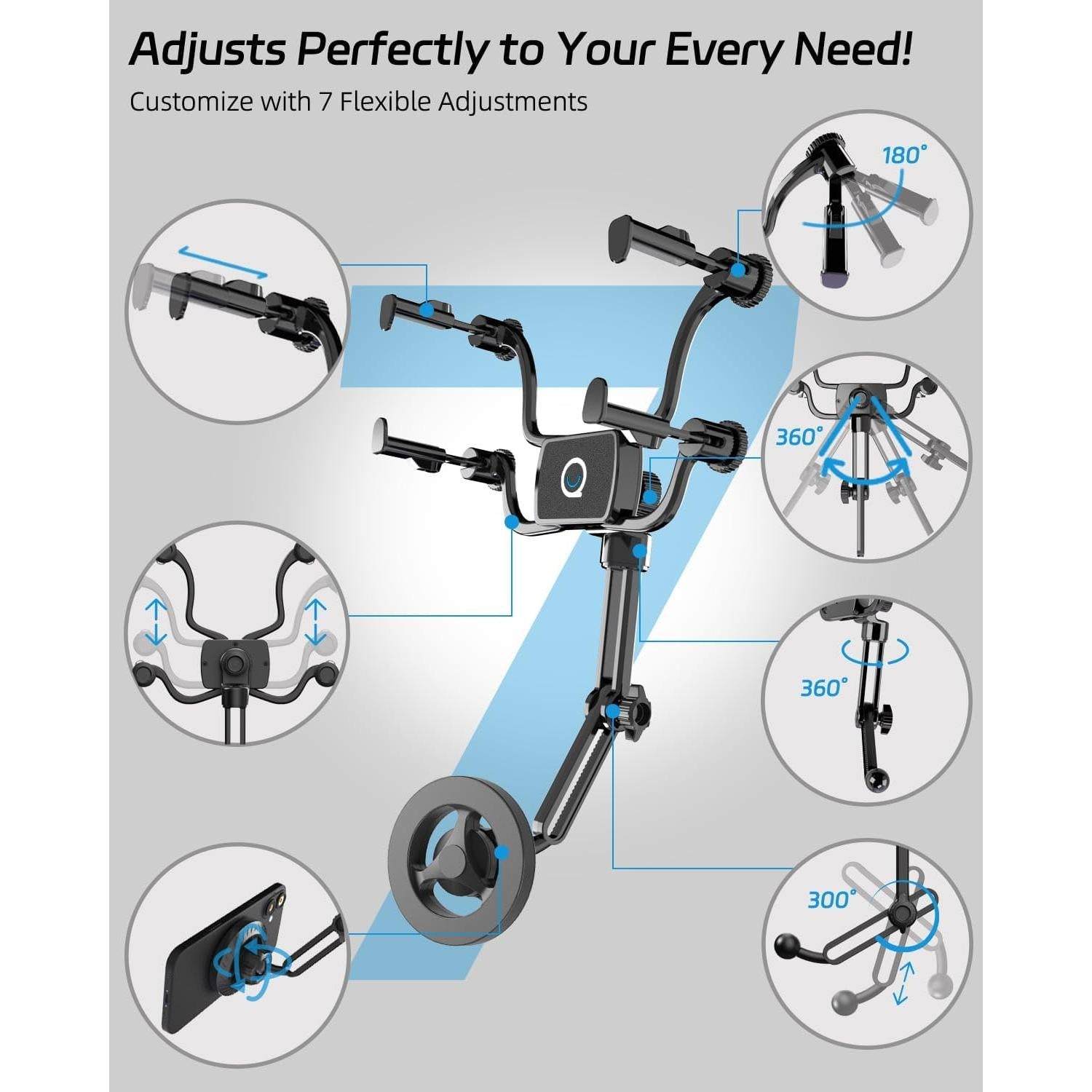 Soporte para Teléfono en Espejo Retrovisor Qiling Aluminio