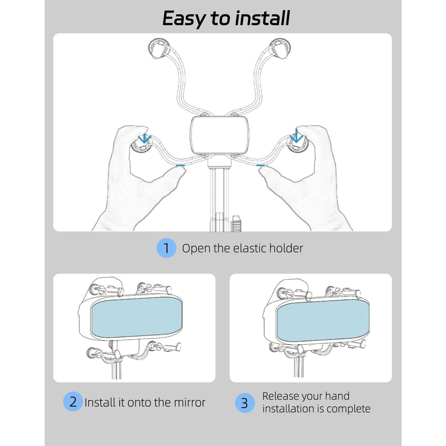 Soporte para Teléfono en Espejo Retrovisor Qiling Aluminio
