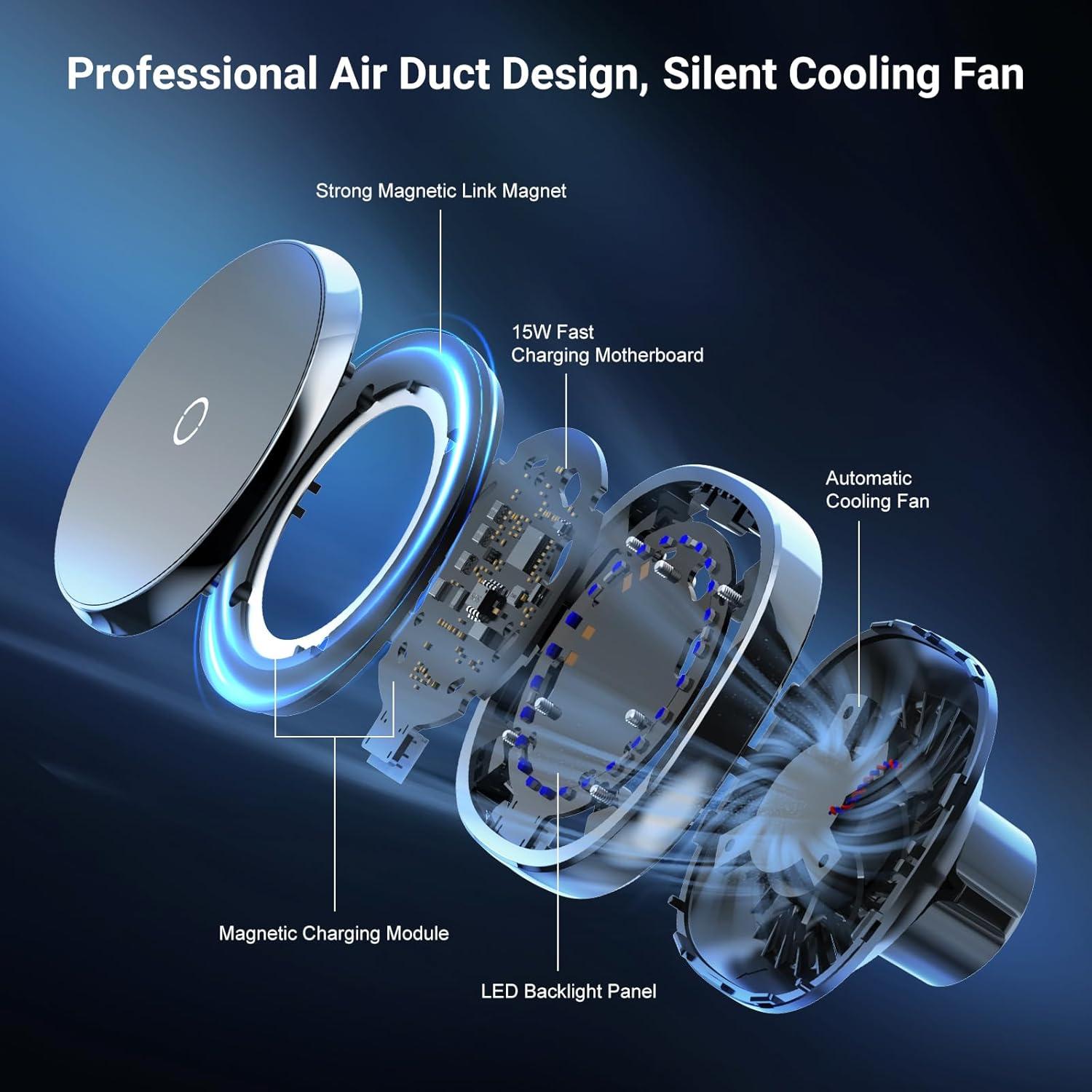 Soporte de Taza Magnético This Hill Cargador Inalámbrico 15W