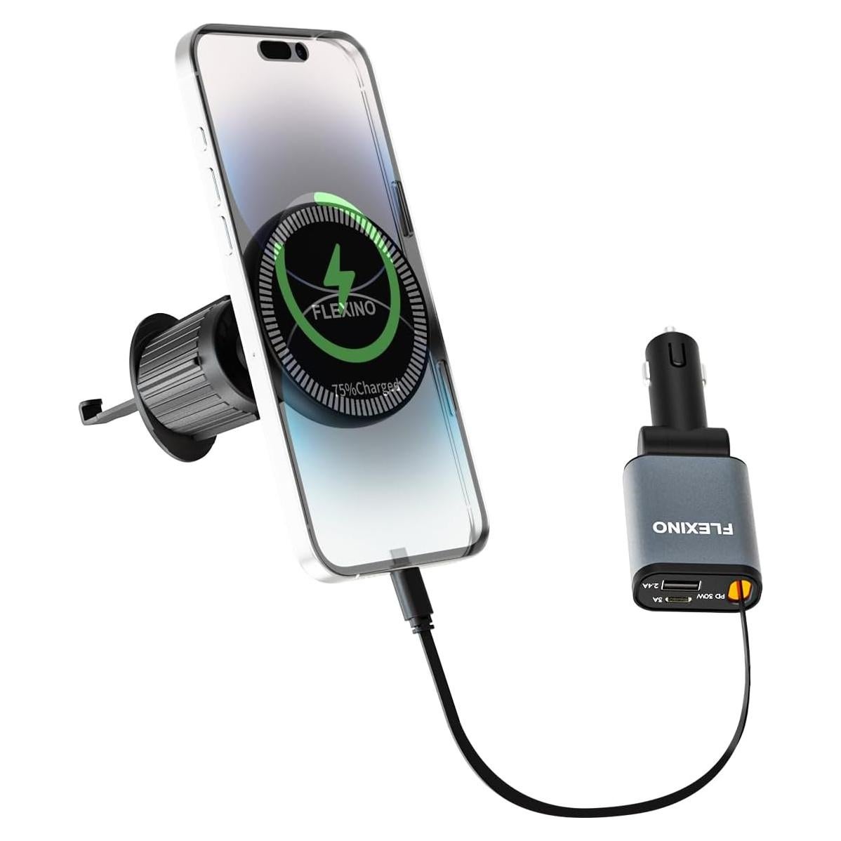 Combo Cargador de Coche USB-C y Soporte Magnético iPhone