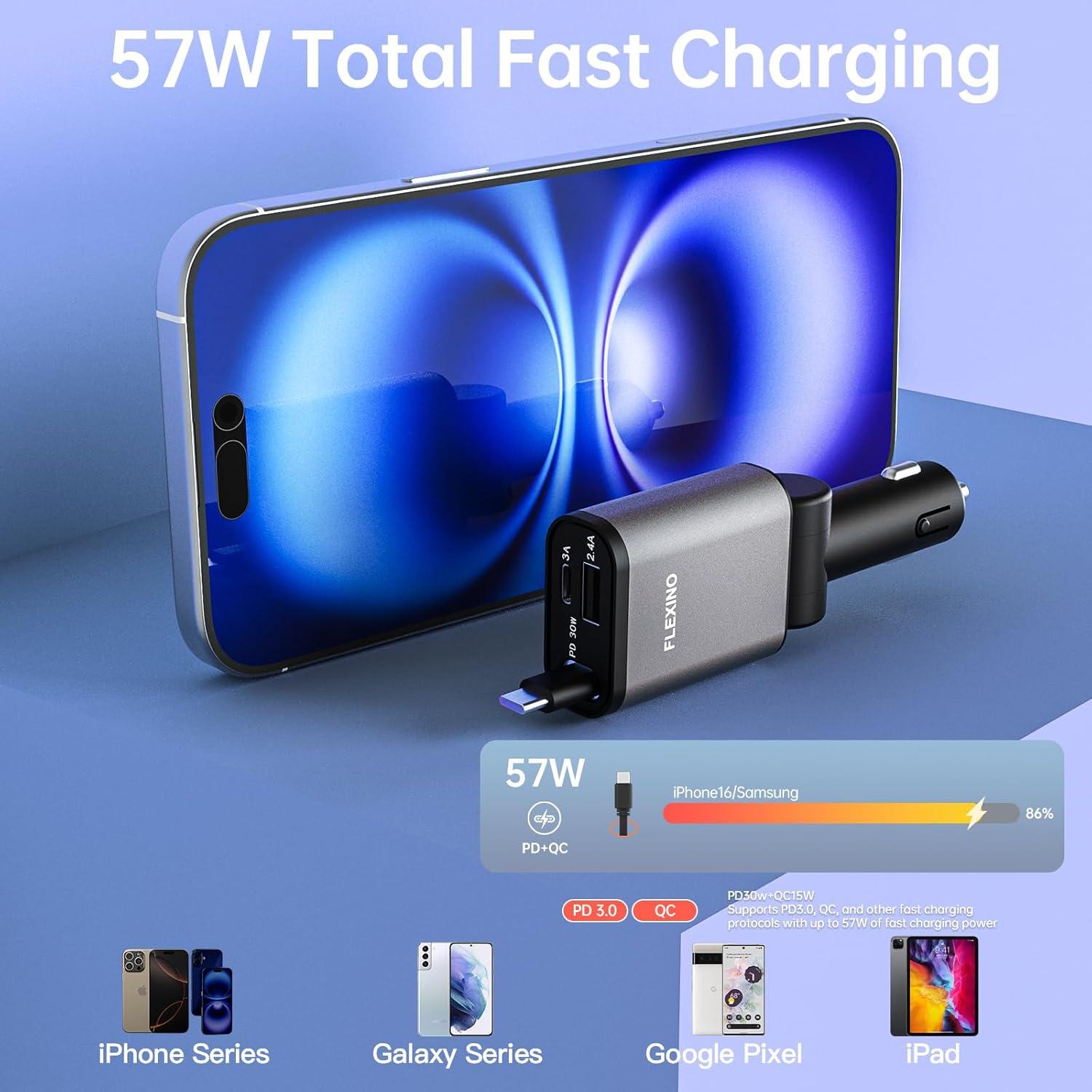 Combo Cargador de Coche USB-C y Soporte Magnético iPhone