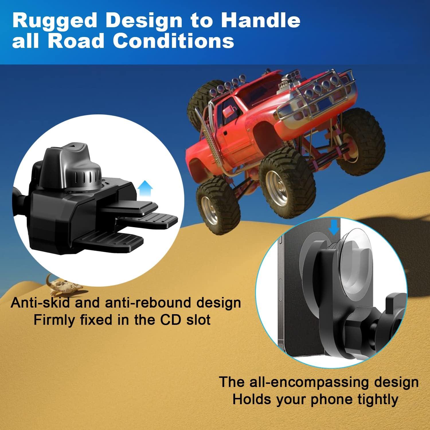 Soporte para teléfono en ranura de CD JIAYUE negro