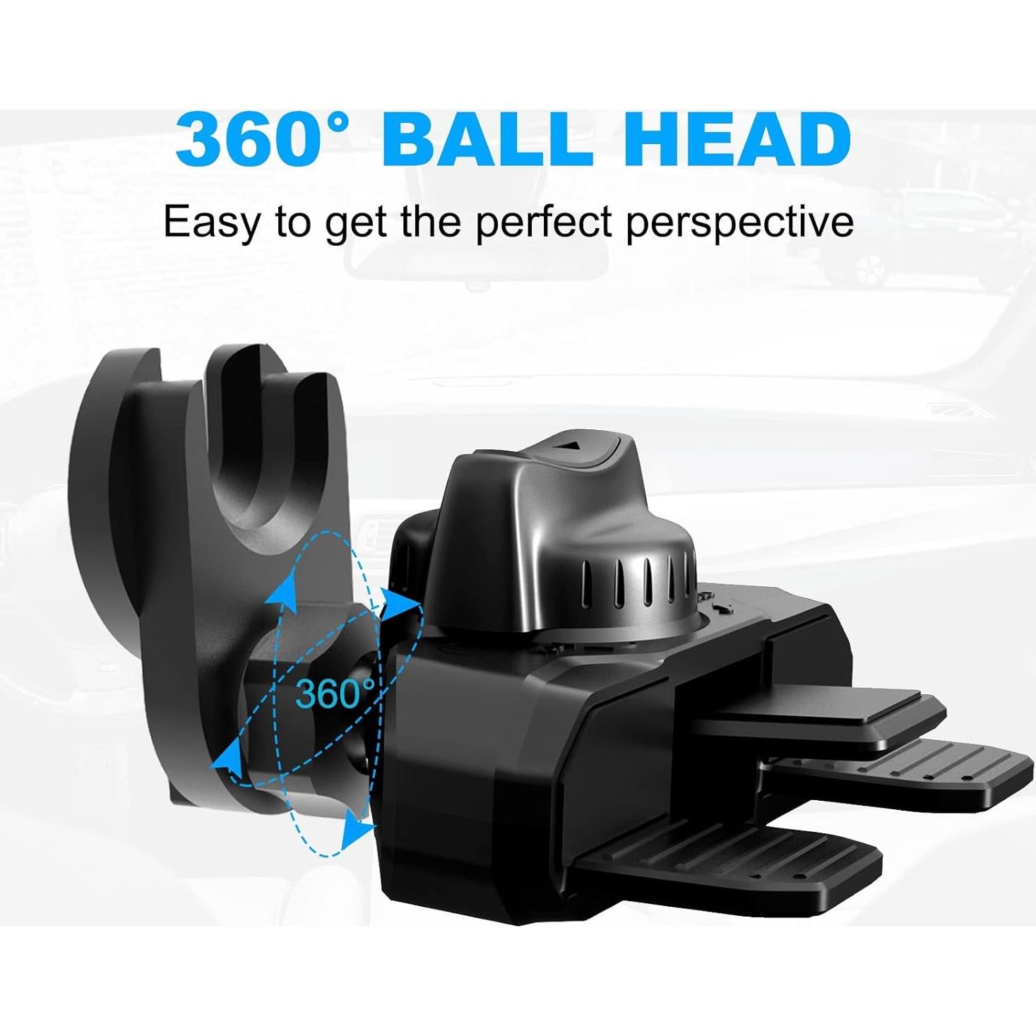 Soporte para teléfono en ranura de CD JIAYUE negro