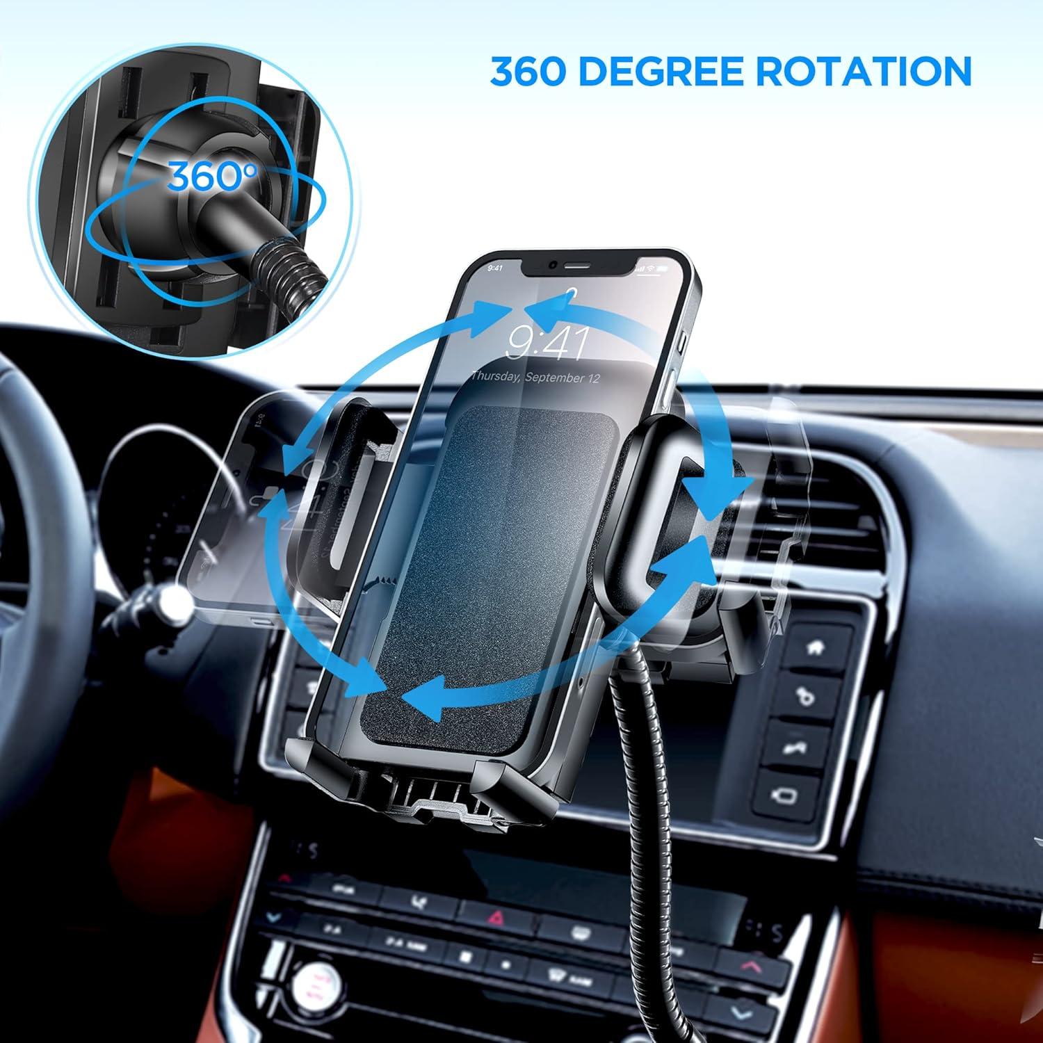 Soporte para Coche SOAIY 3-en-1 con Cargador USB 3.1A