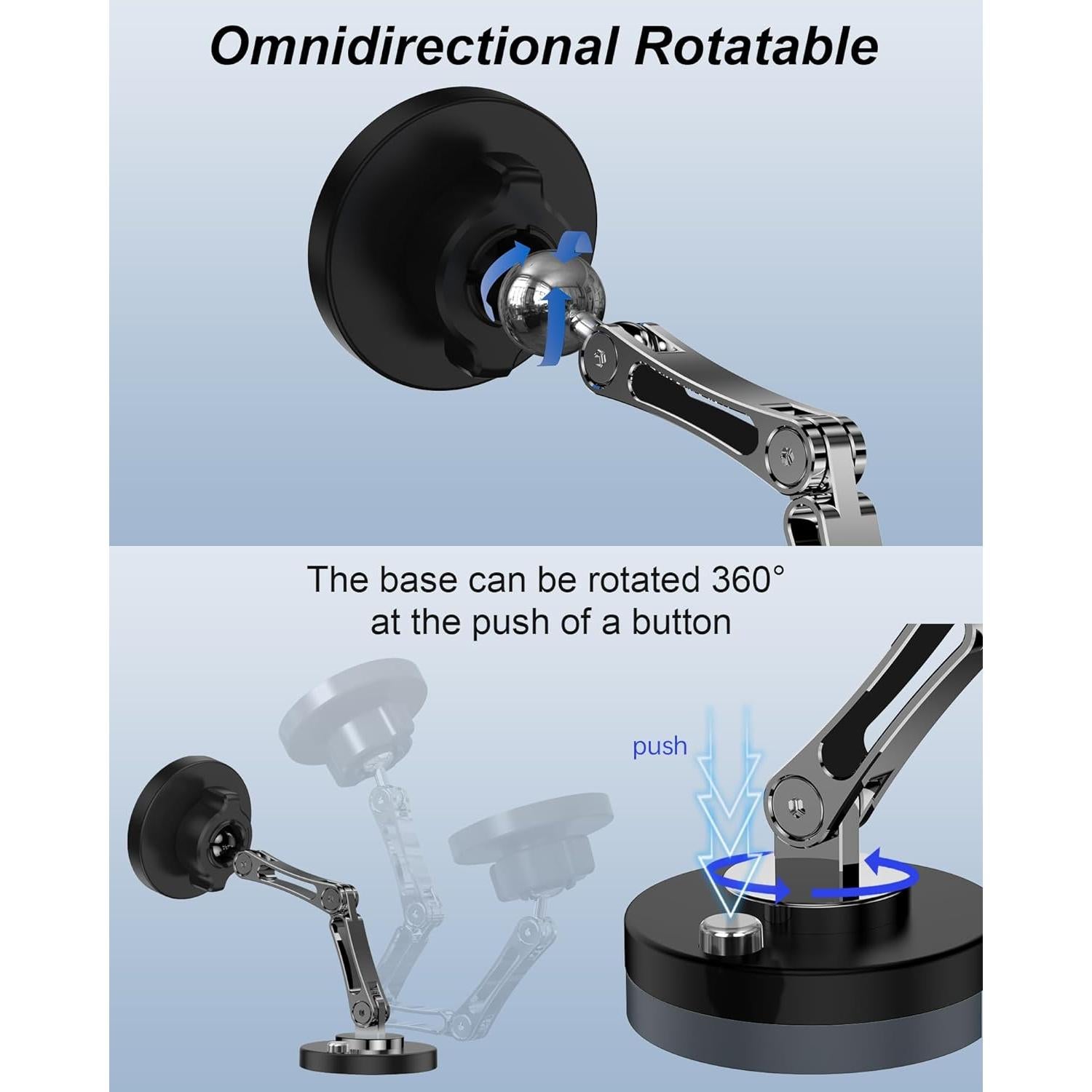 Soporte de Carga Magnético para Coche iAXBi 15W Inalámbrico