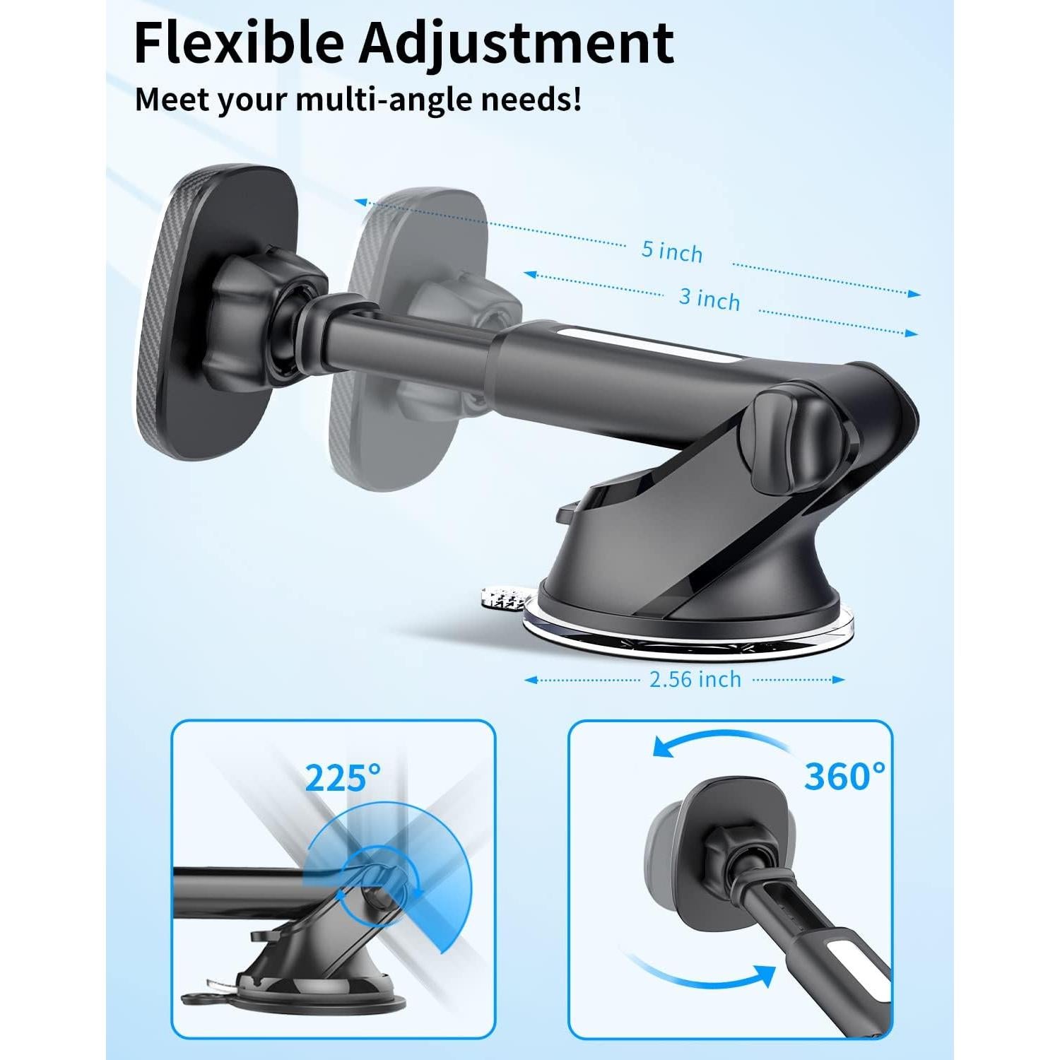 Soporte Magnético para Teléfono APPS2Car, Ajustable, 6 Imánes