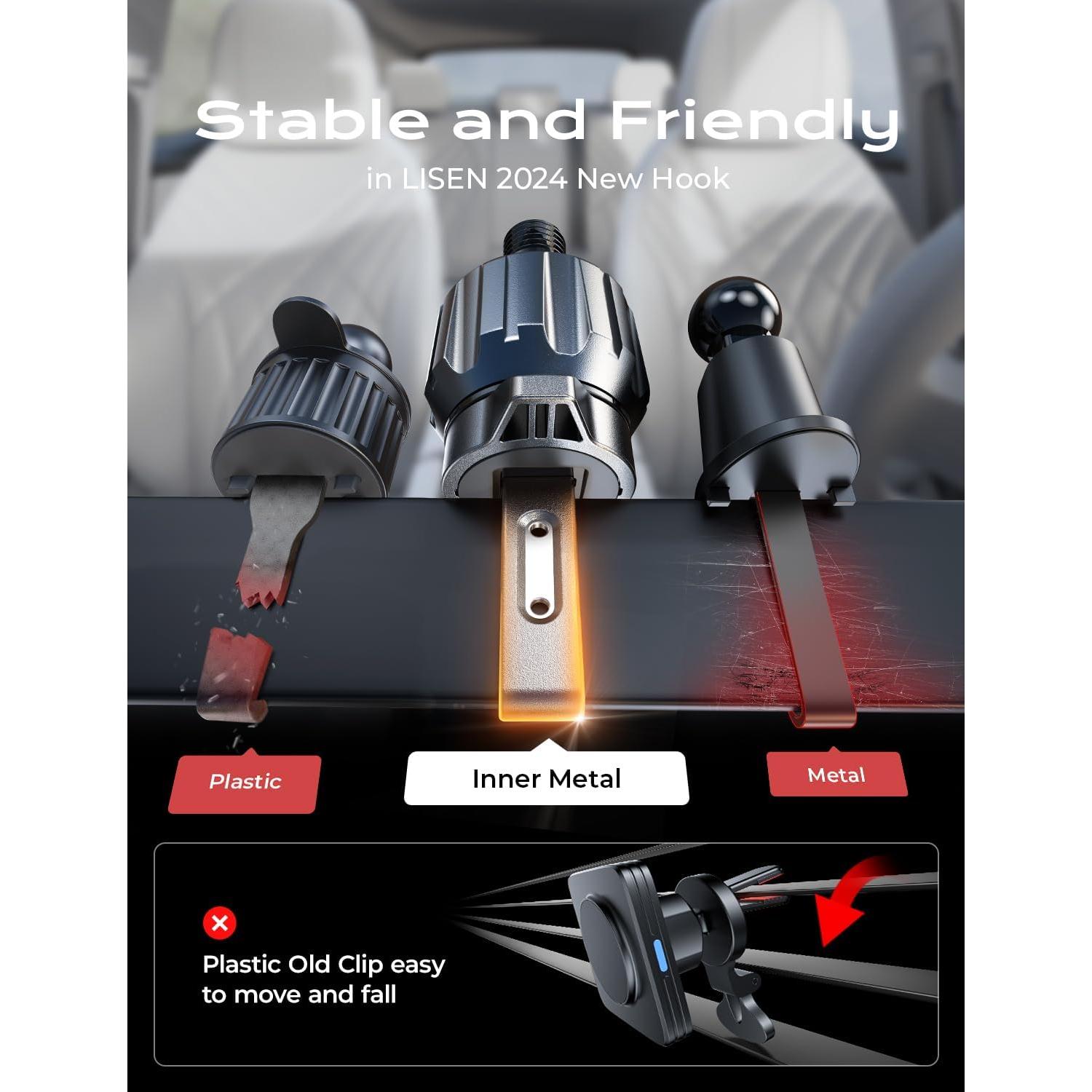 Soporte de Carga Magnético para Coche LISEN 15W Magsafe