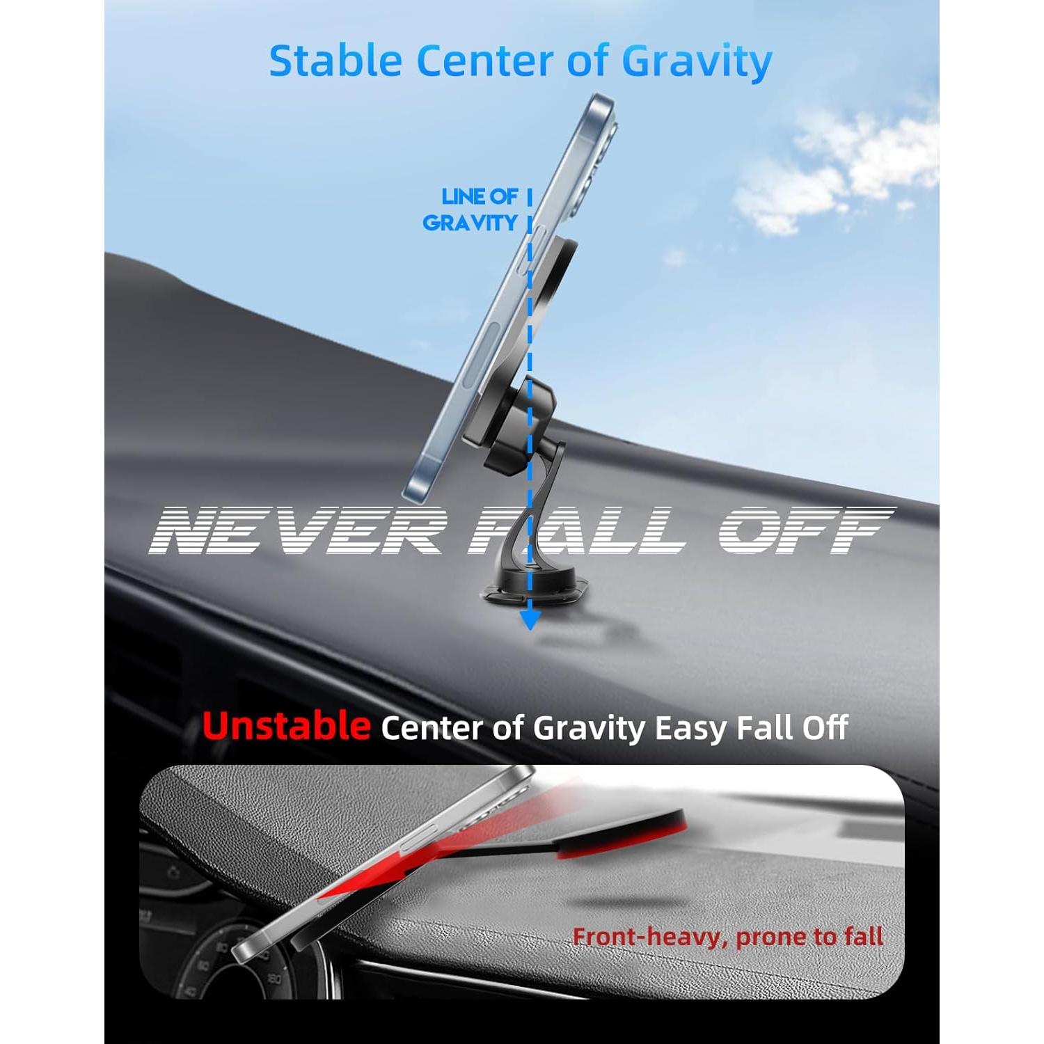 Soporte magnético para teléfono Pop-Tech con adhesivo 3M