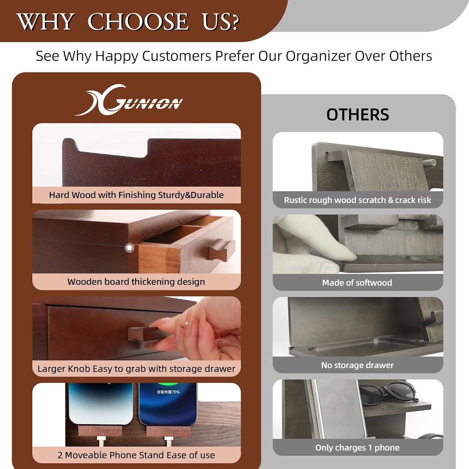 Estación de Acoplamiento de Madera Xgunion con Cajón 1.67 kg