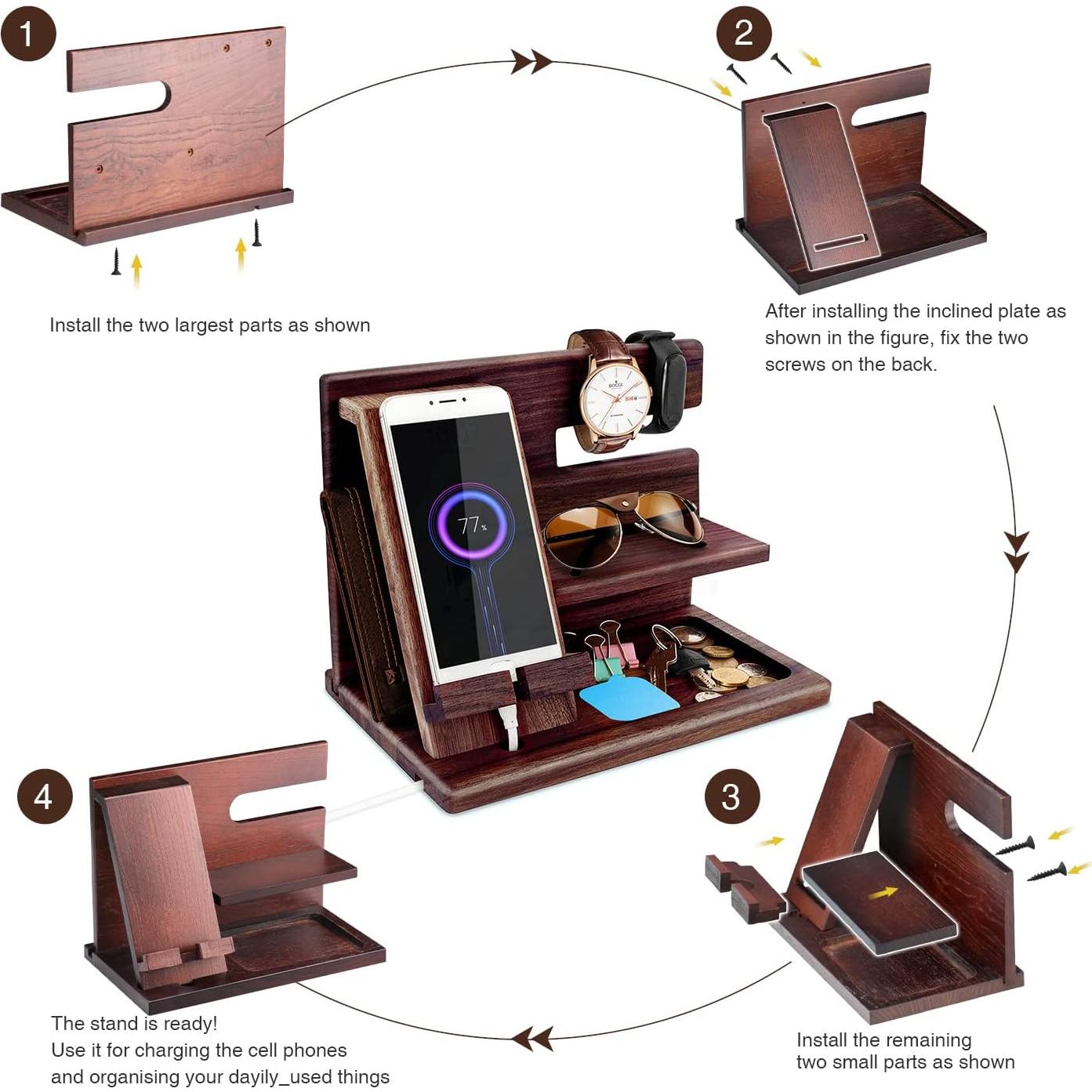 Estación de Acoplamiento de Madera Robomanor 25,5x15x19cm