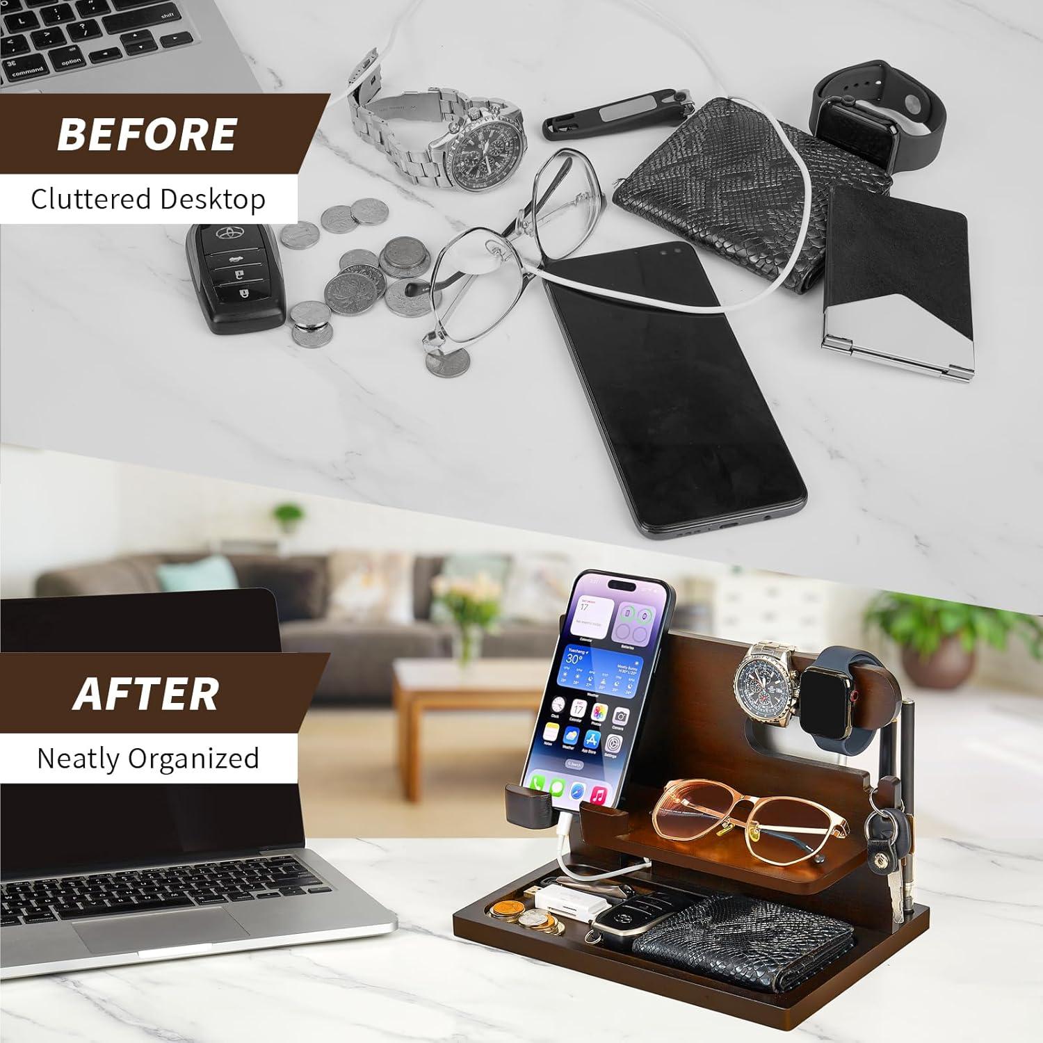 Estación de Acoplamiento de Madera Pinzoveno Marrón