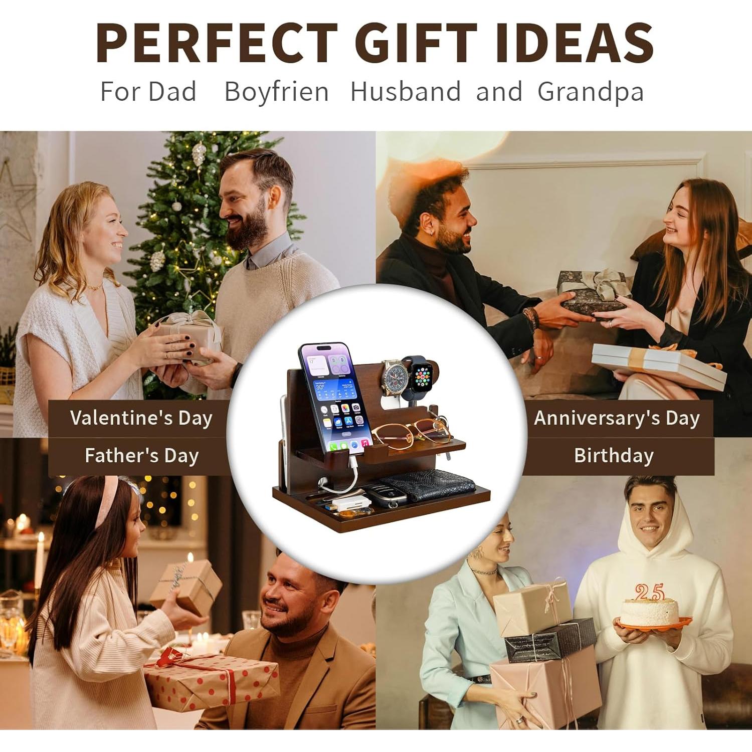 Estación de Acoplamiento de Madera Pinzoveno Marrón