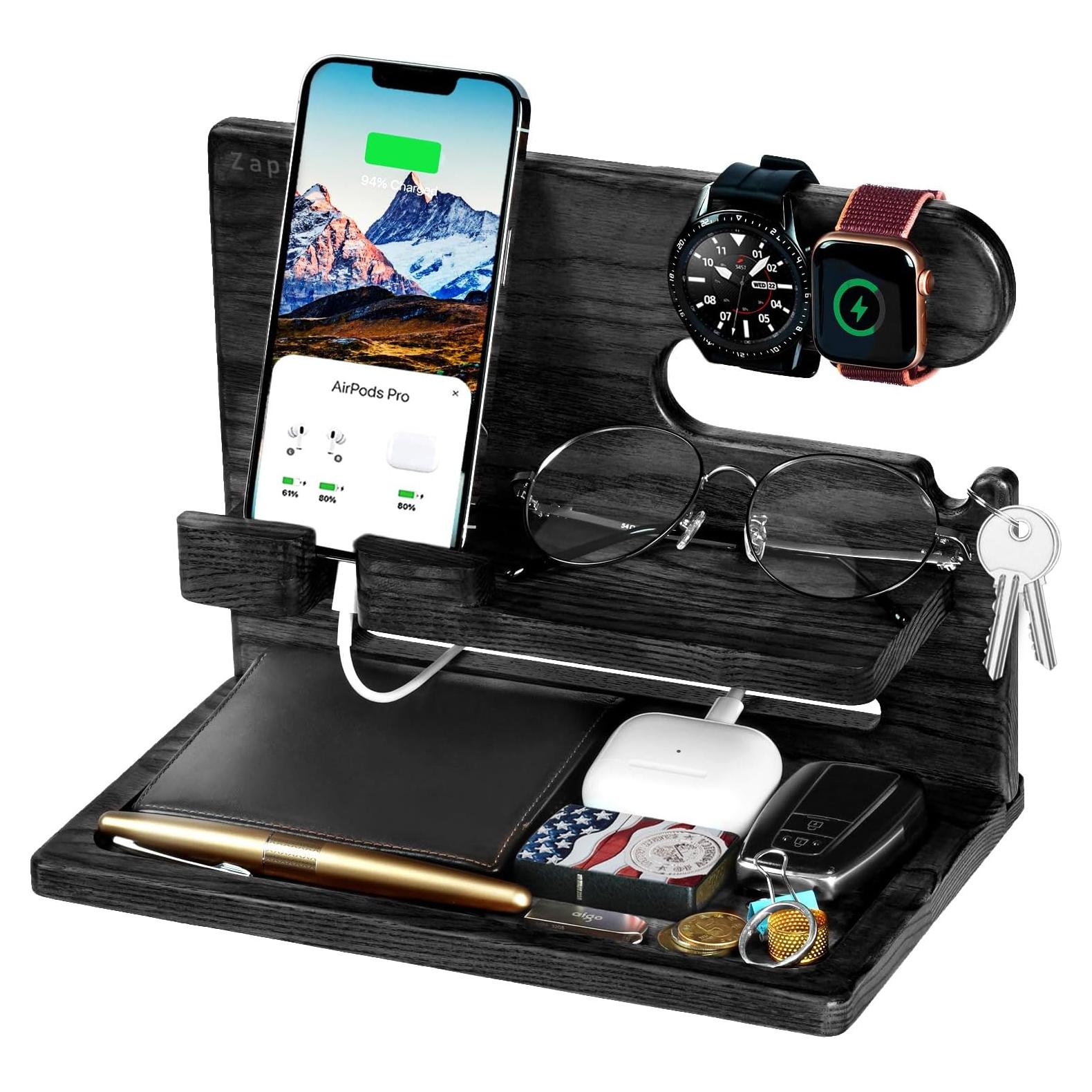 Estación de Acoplamiento de Teléfono de Madera ZAPUVO