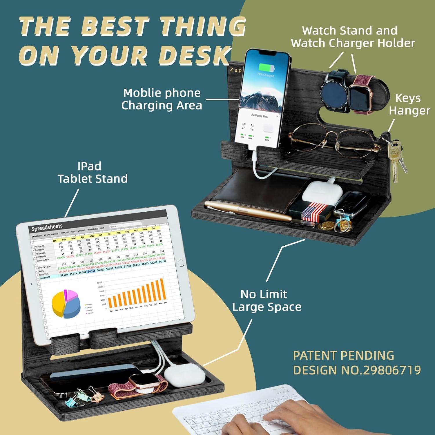 Estación de Acoplamiento de Teléfono de Madera ZAPUVO