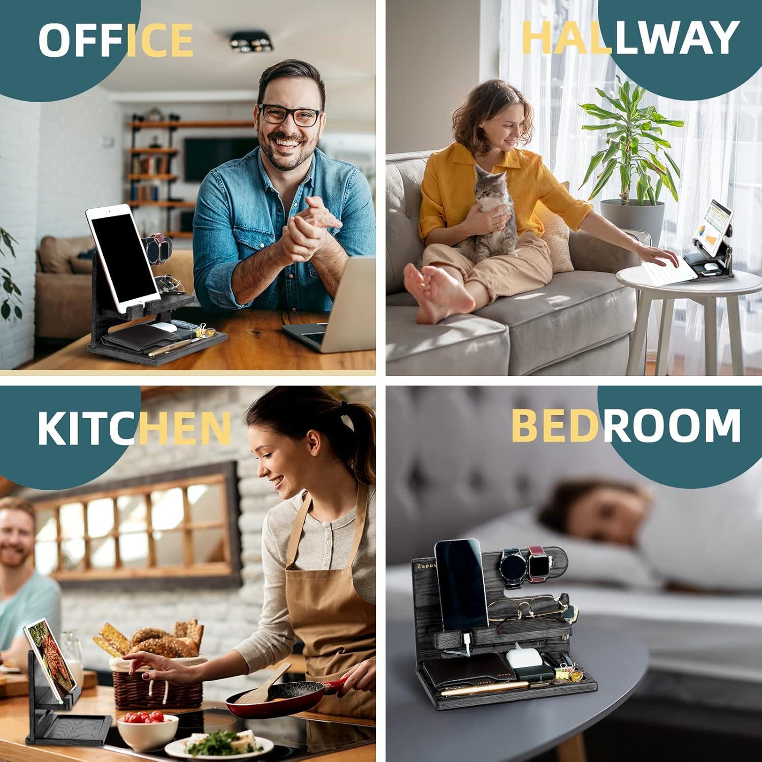 Estación de Acoplamiento de Teléfono de Madera ZAPUVO