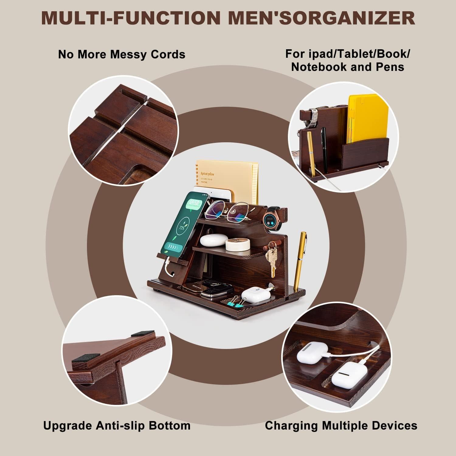 Organizador de Escritorio KOCWELL Madera Pino 3 Niveles