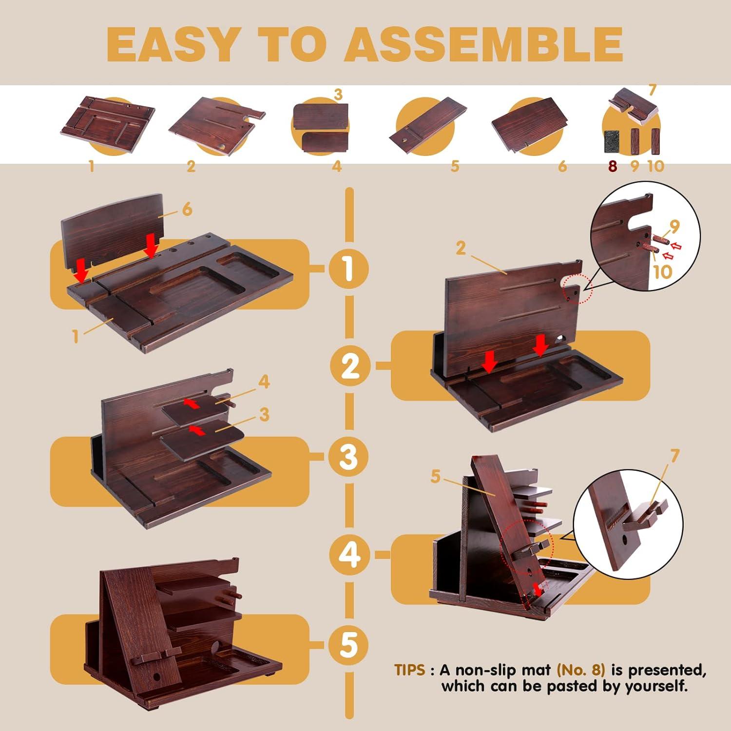 Organizador de Escritorio KOCWELL Madera Pino 3 Niveles