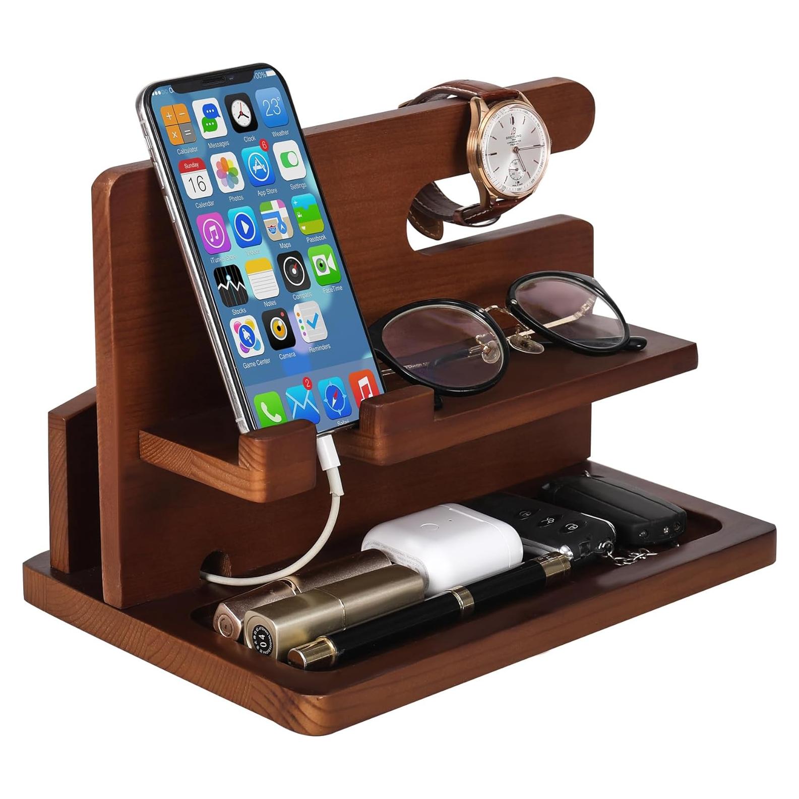 Estación de Acoplamiento de Madera YSangift para Teléfonos