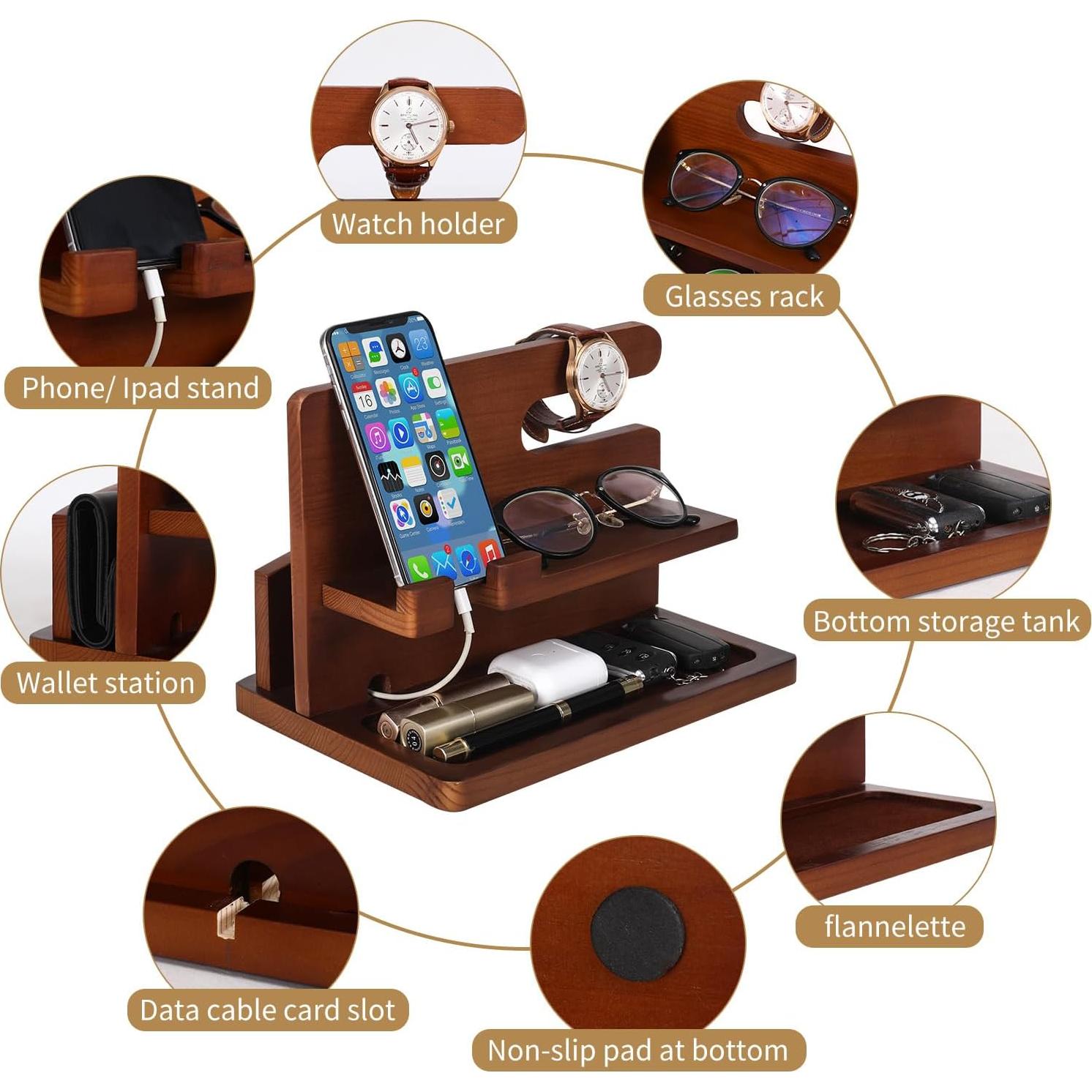 Estación de Acoplamiento de Madera YSangift para Teléfonos