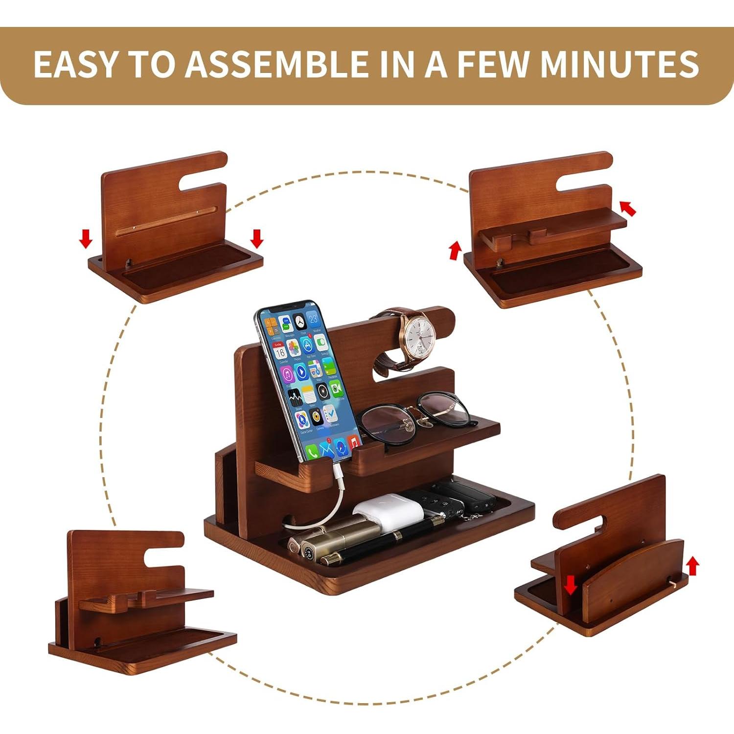 Estación de Acoplamiento de Madera YSangift para Teléfonos