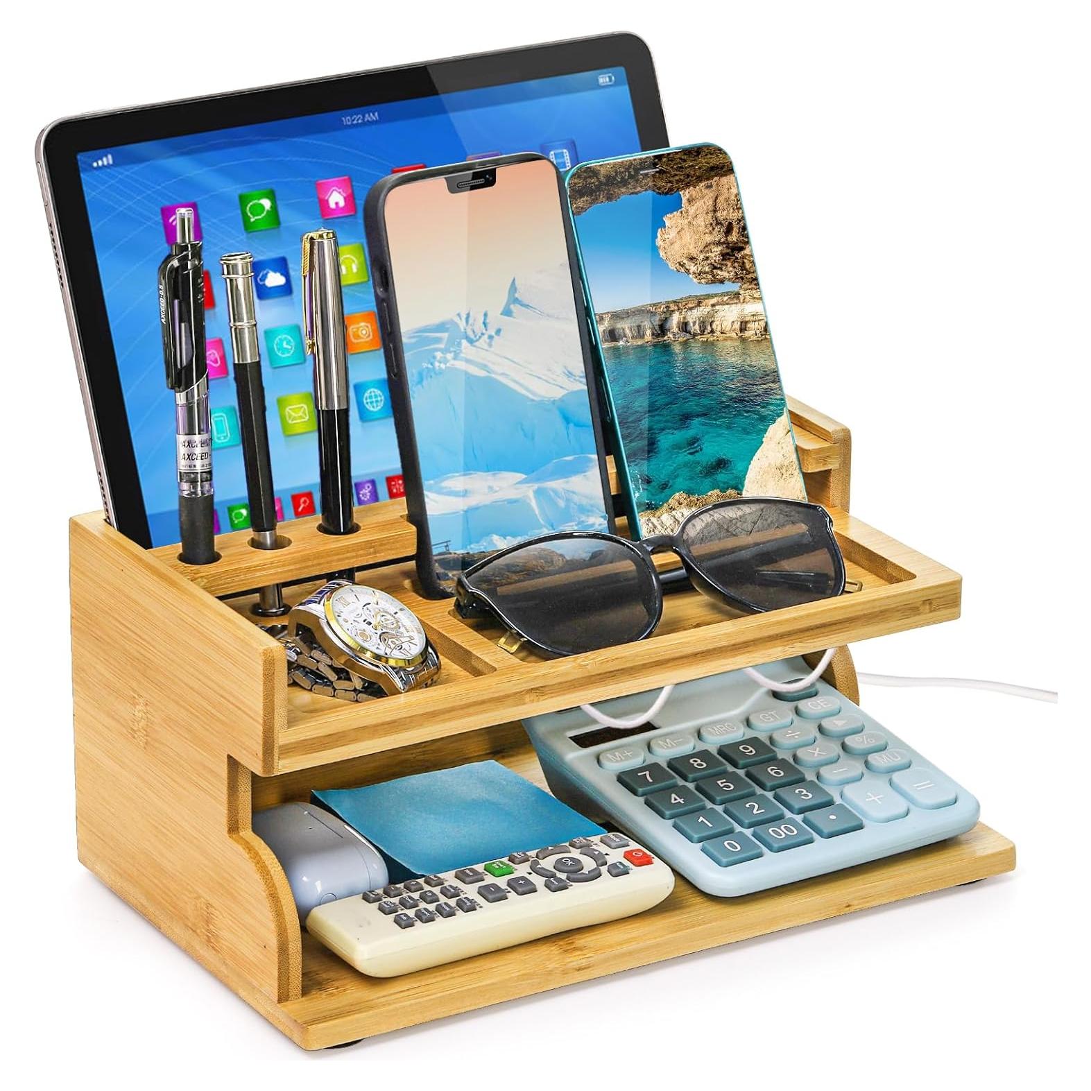 Organizador de Mesita de Noche Yopay de Bambú Carga 1,01 kg