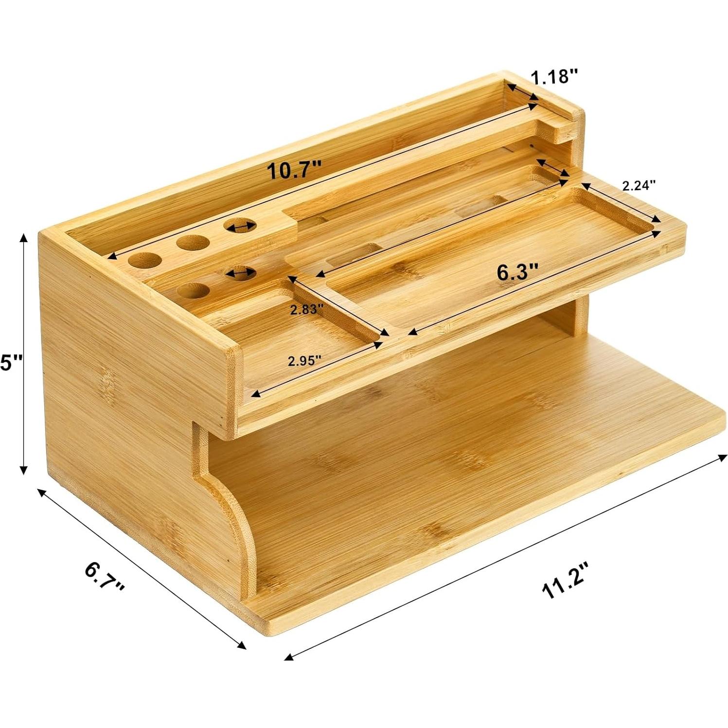 Organizador de Mesita de Noche Yopay de Bambú Carga 1,01 kg