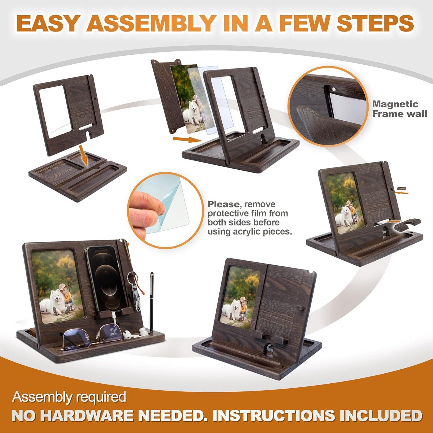 Estación de Carga y Organizador de Madera Teslyar