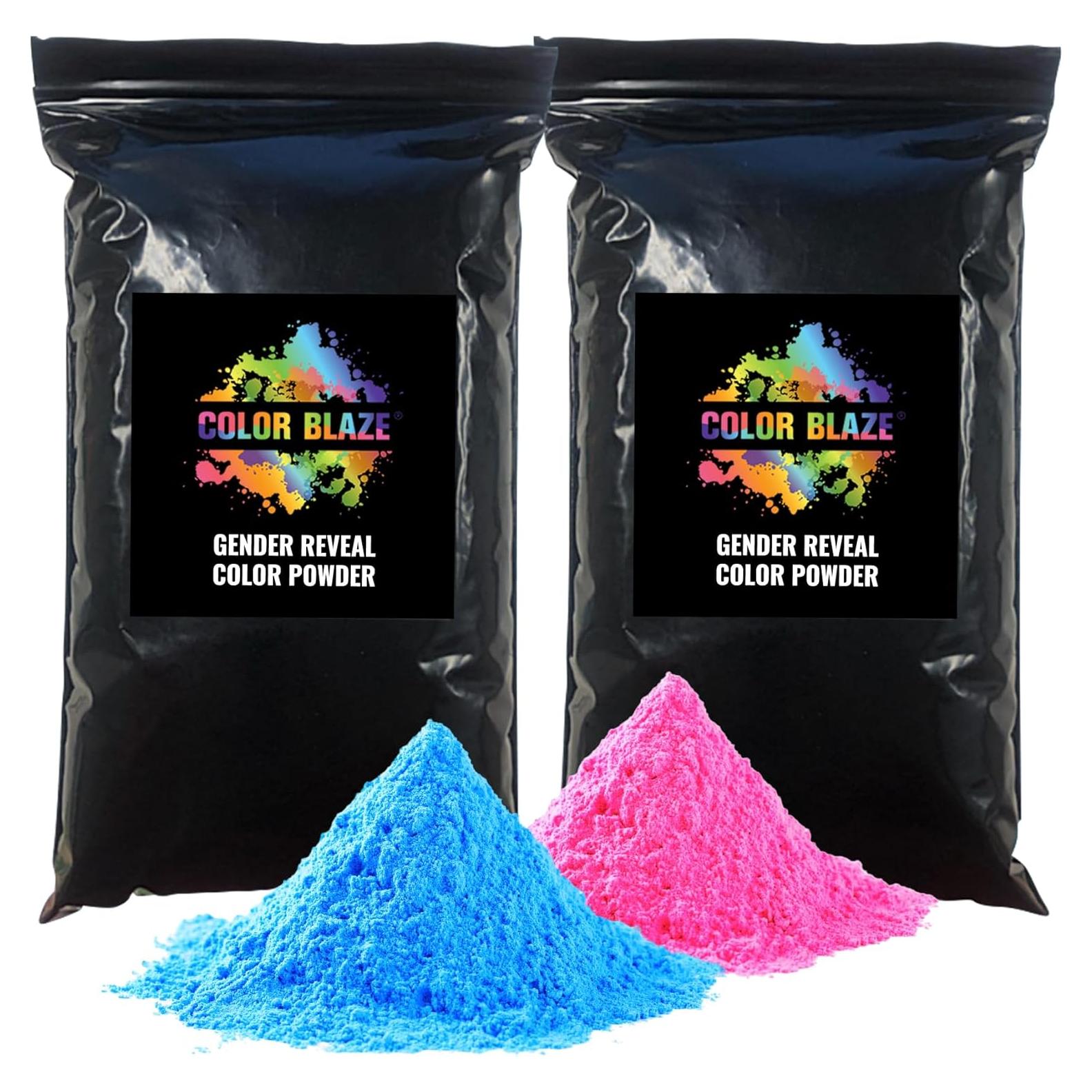 Polvo de Revelación de Género Color Blaze - 0,91 kg Rosa y Azul