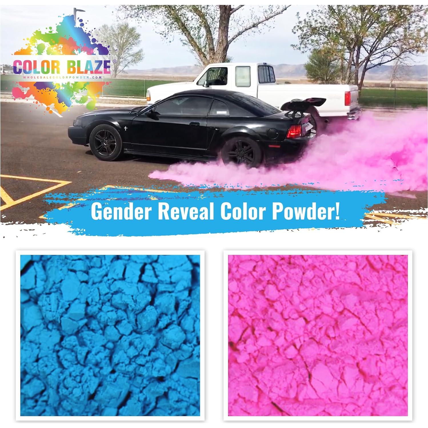 Polvo de Revelación de Género Color Blaze - 0,91 kg Rosa y Azul