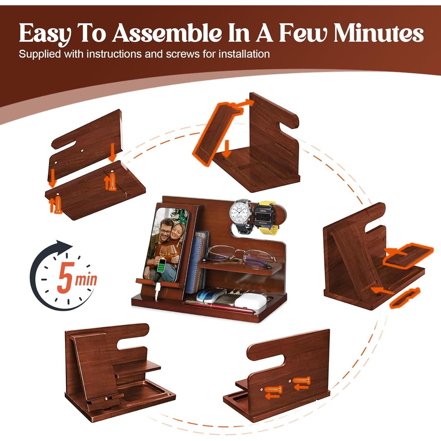 Estación de Acoplamiento de Madera PRINLUCK para Teléfonos