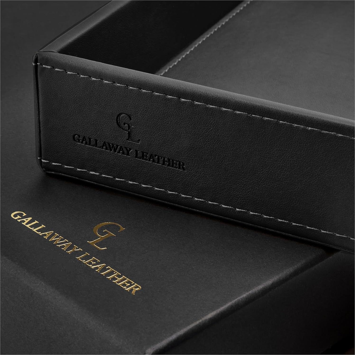 Bandeja de Valet de Cuero GALLAWAY para Hombres - Negro