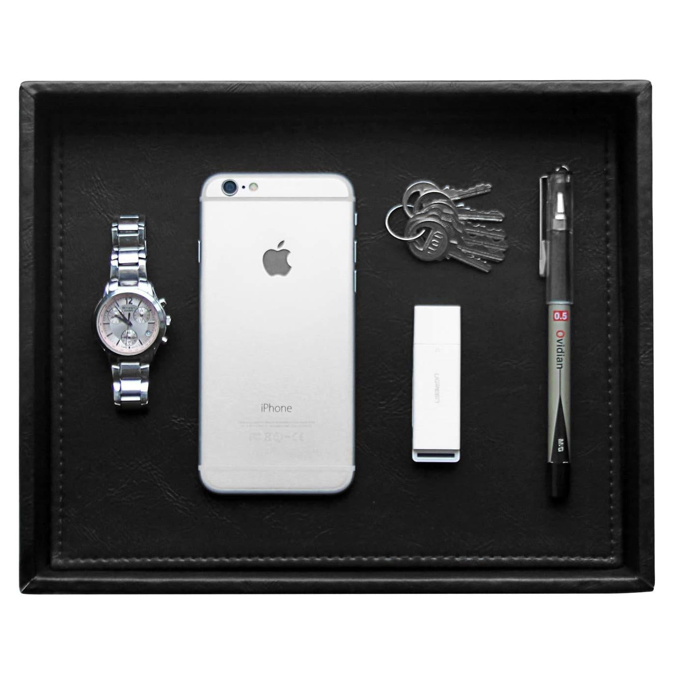 Bandeja de Joyería HofferRuffer Cuero PU Negro 25,9x21,3 cm