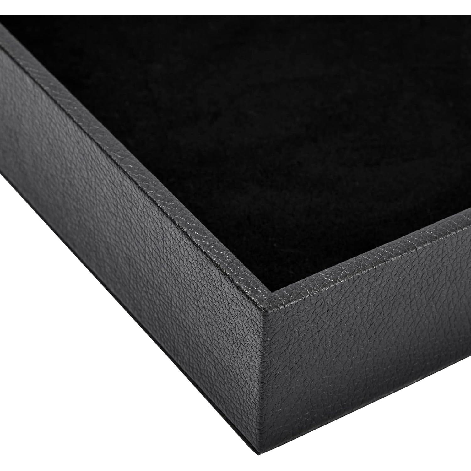 Bandeja de Cuero Sintético Juvale Organizador 2 Piezas Negro