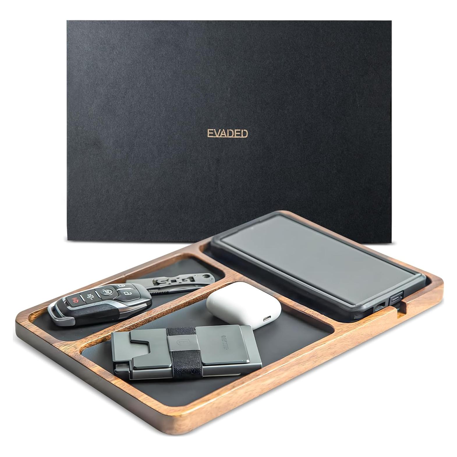 Bandeja de Valet de Madera de Acacia Evaded 30x20 cm