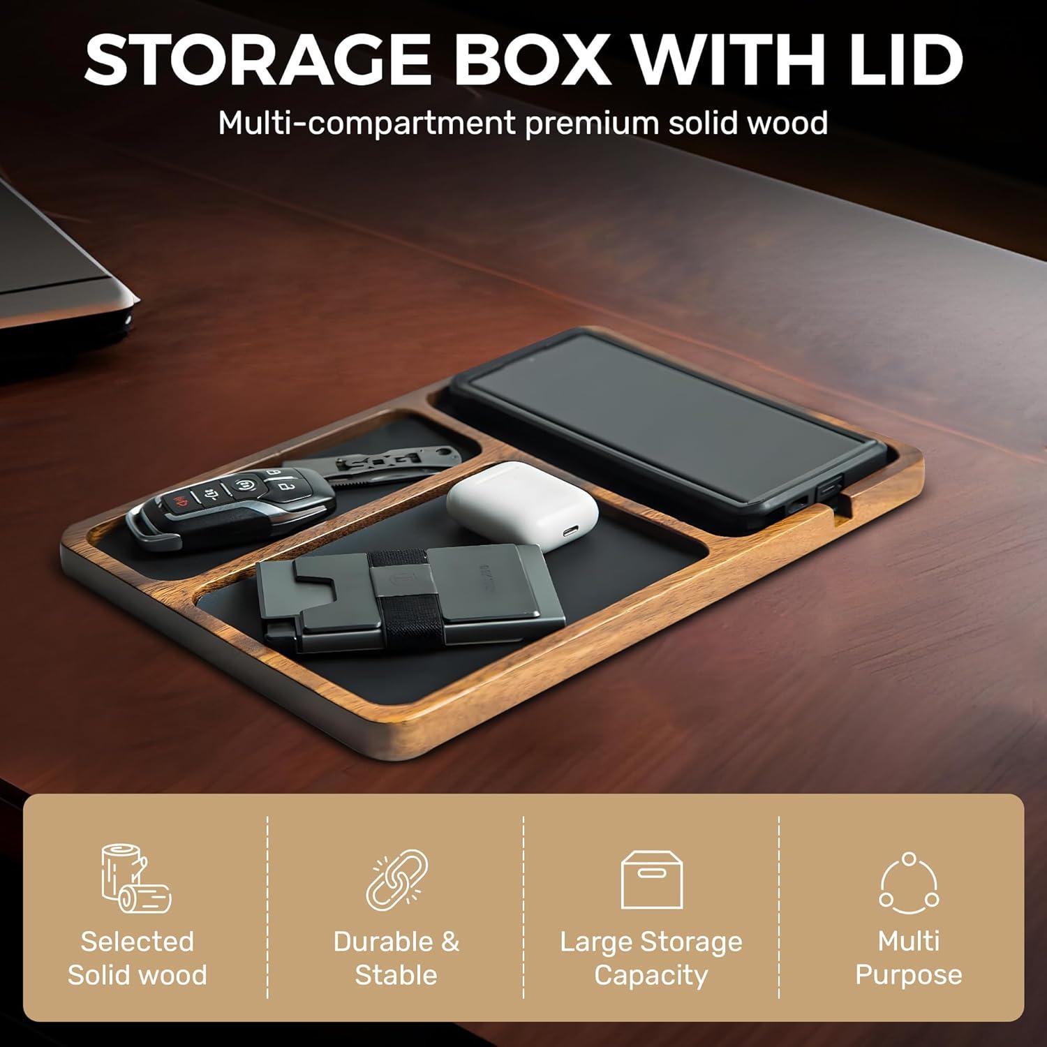 Bandeja de Valet de Madera de Acacia Evaded 30x20 cm