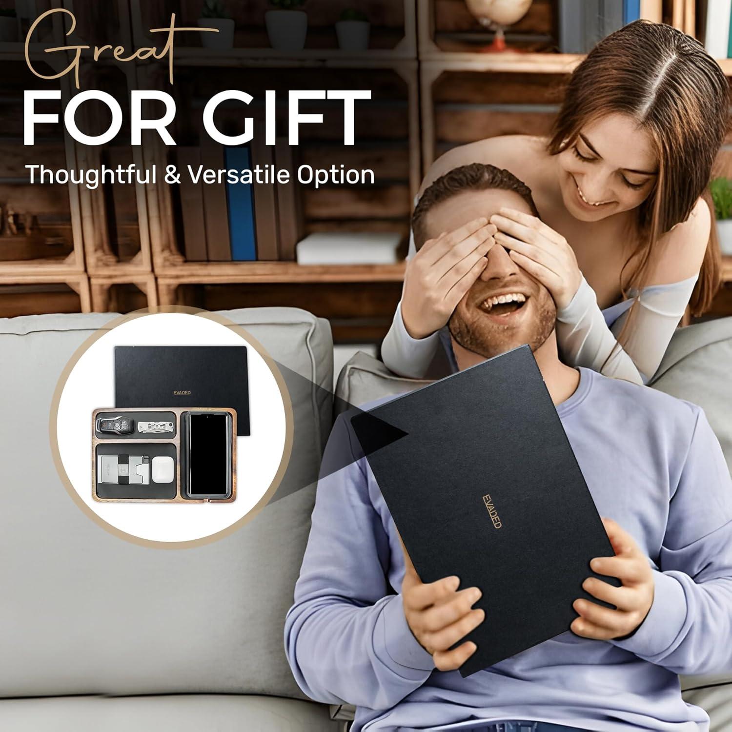 Bandeja de Valet de Madera de Acacia Evaded 30x20 cm