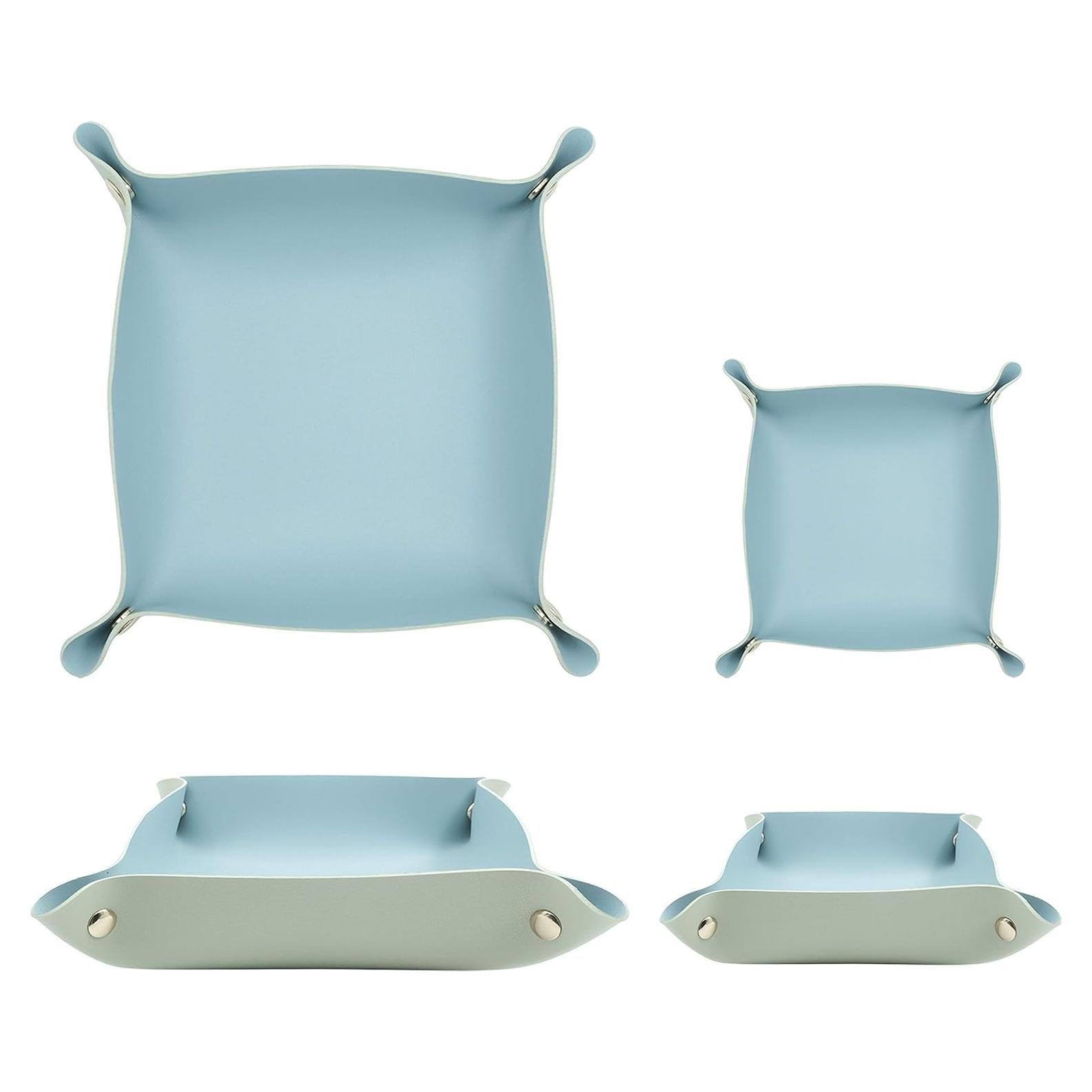 Organizador de bandeja de cuero POTTIIS 2 tamaños Azul Verde