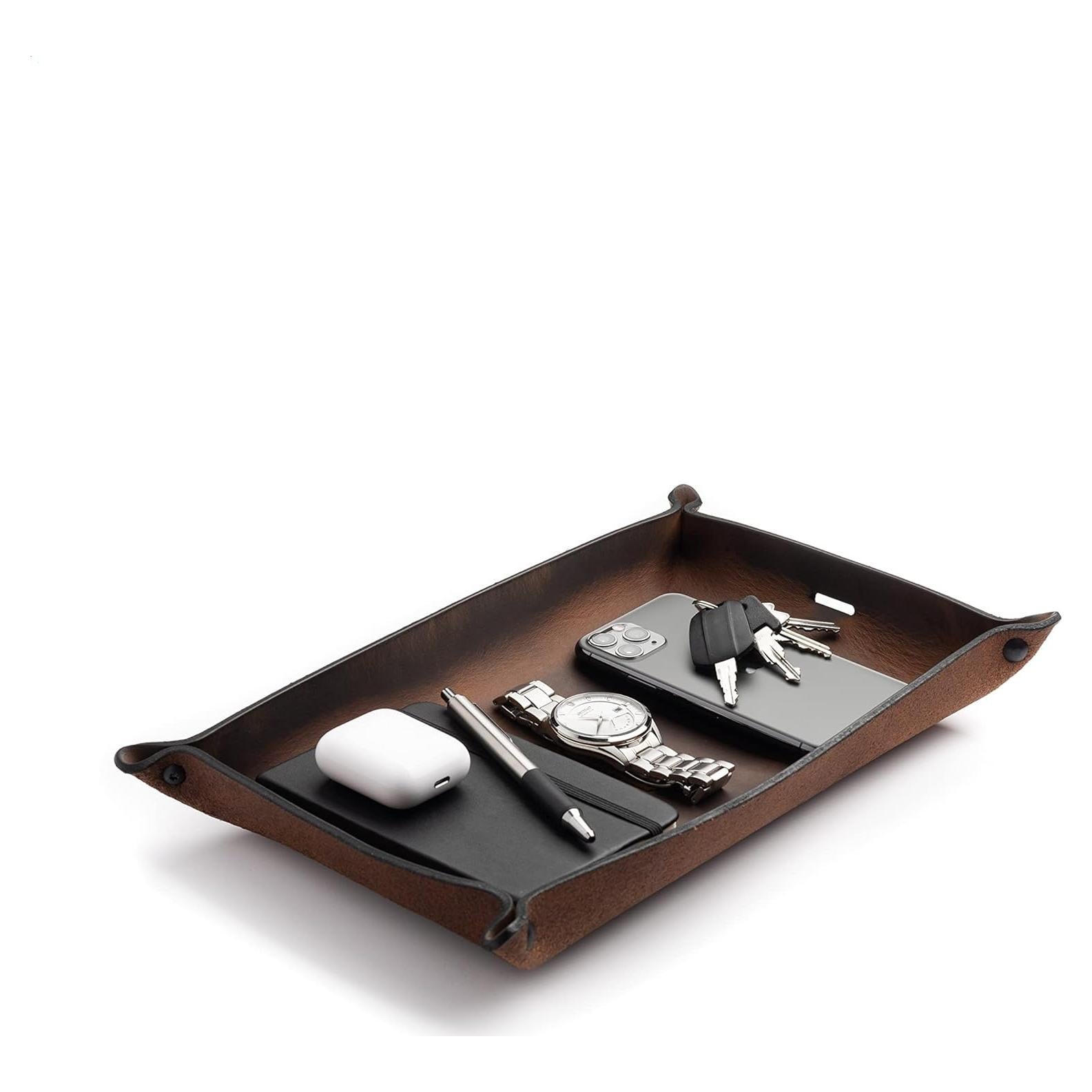 Bandeja de Cuero Main Street Forge 29x20 cm Marrón Bootlegger