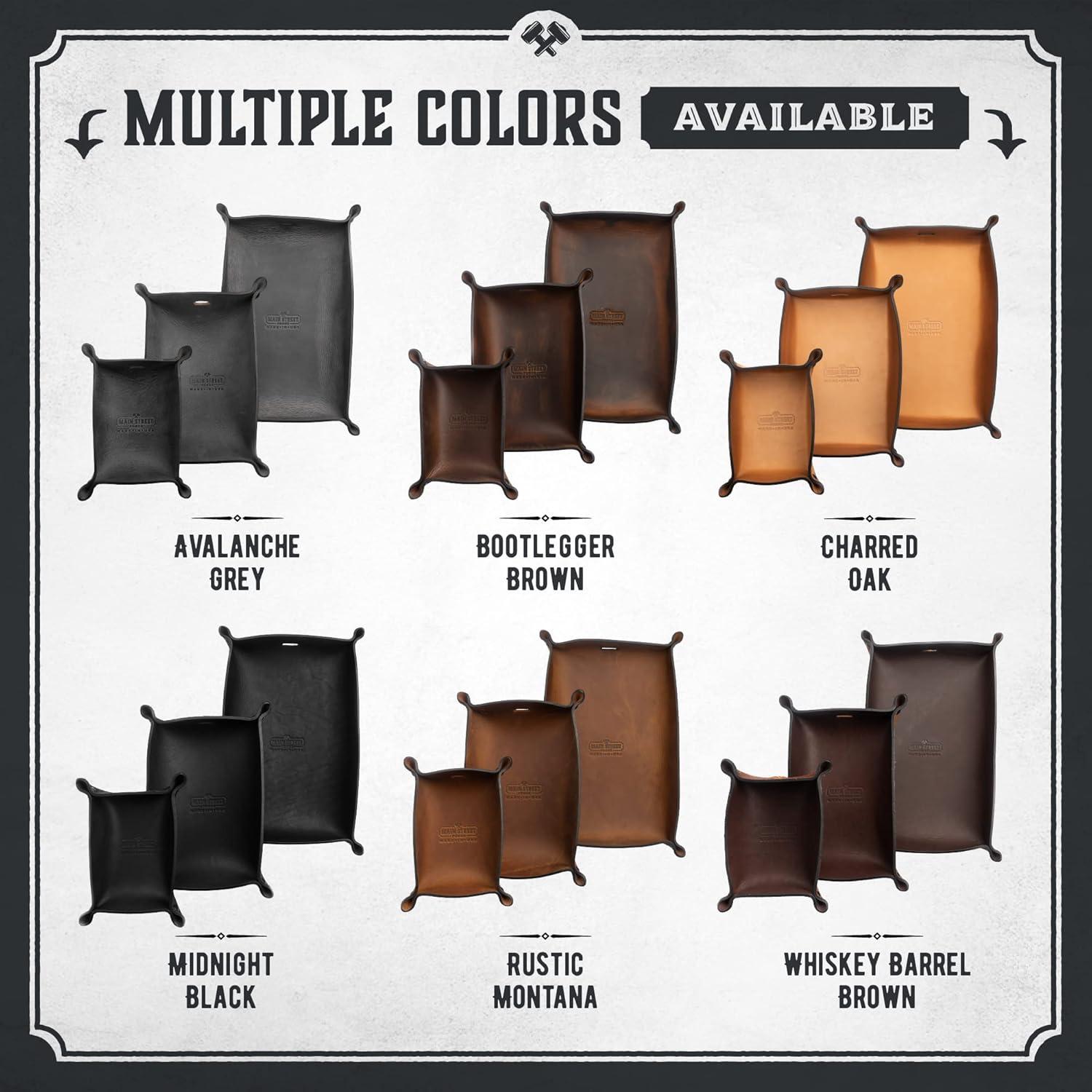 Bandeja de Cuero Main Street Forge 29x20 cm Marrón Bootlegger