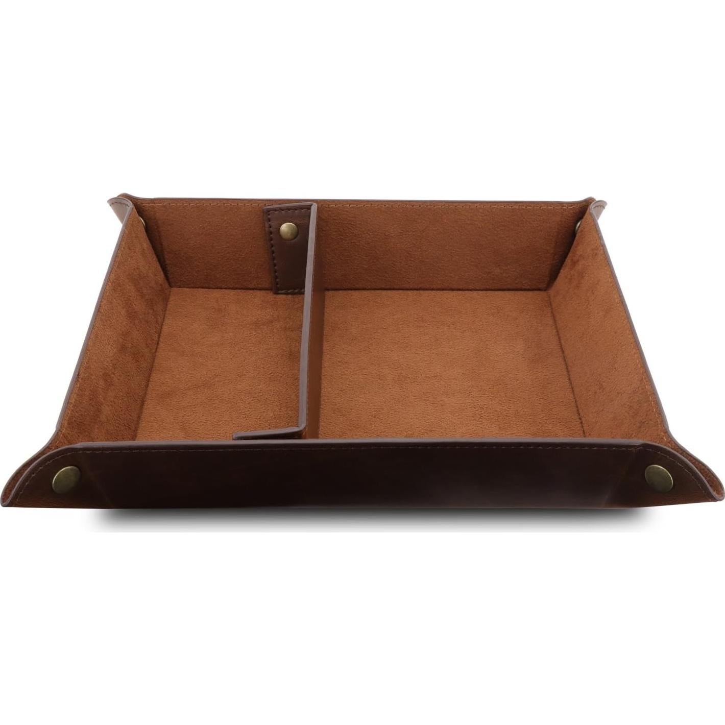 Organizador de Bandeja de Cuero Londo Marrón 20x24x5 cm