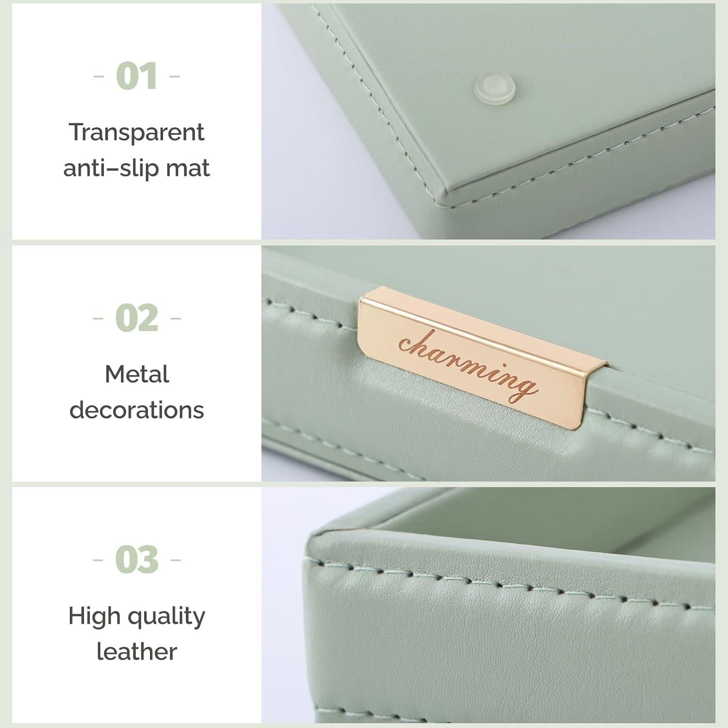 Bandeja Organizadora de Joyería CASEGRACE Verde 23x16 cm