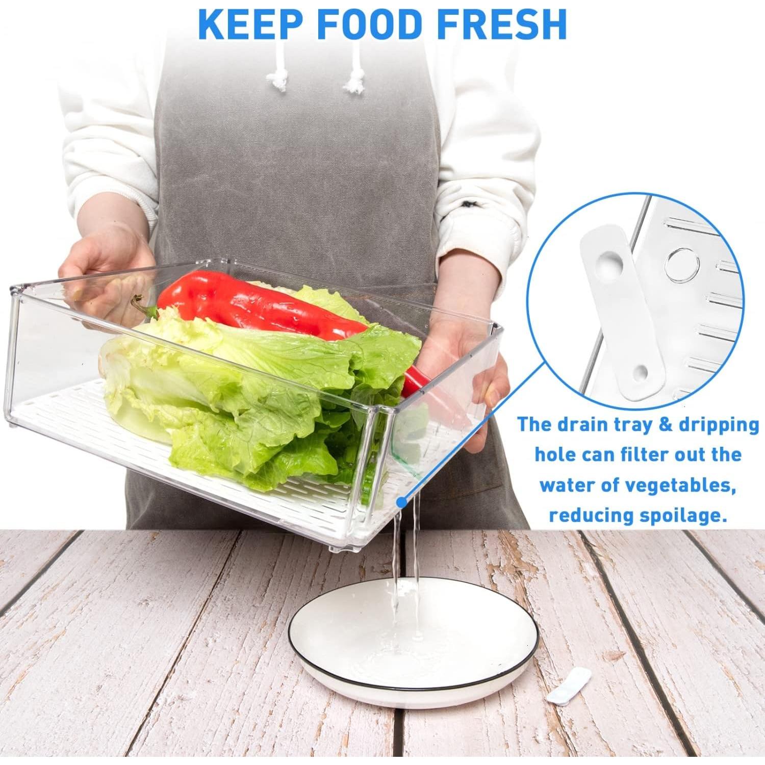 Organizador de Nevera Pomeat 10 Pack Apilable BPA Libre