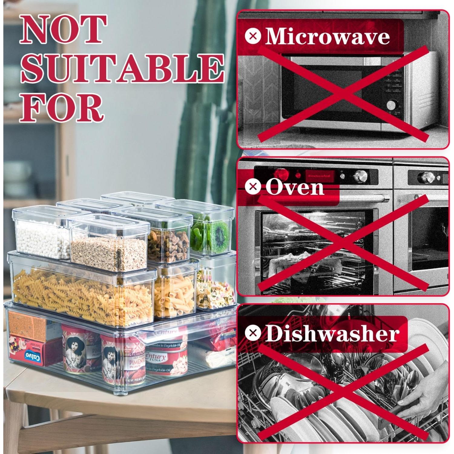 Organizador de Nevera Pomeat 10 Pack Apilable BPA Libre