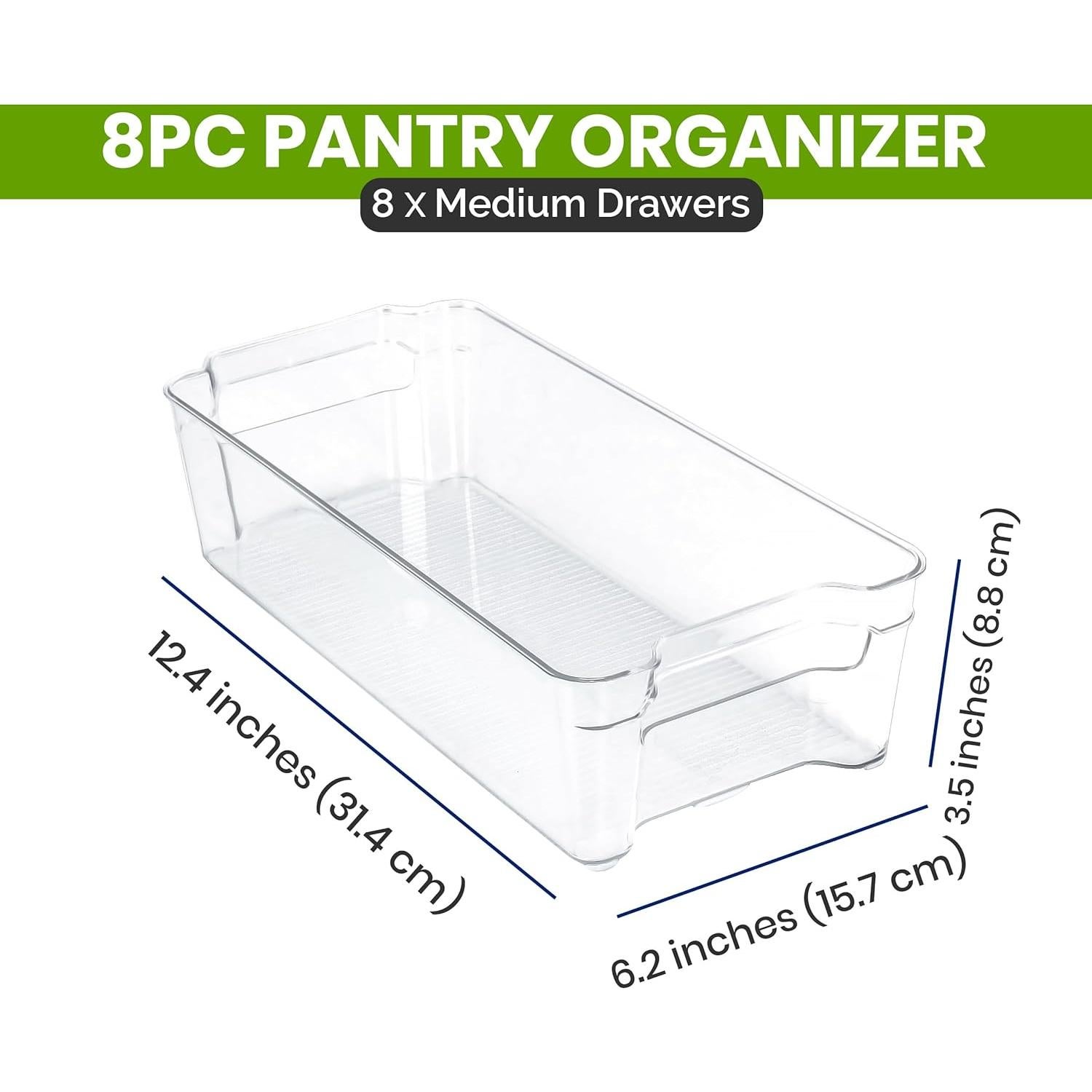 Contenedores Organizadores Utopia Home 8 Piezas 31.5x15.7x8.9cm
