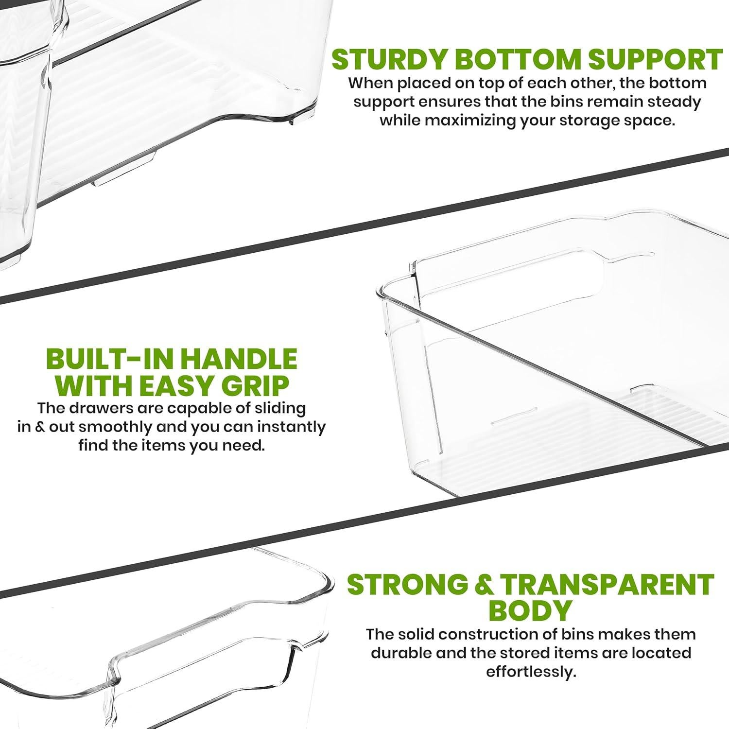 Contenedores Organizadores Utopia Home 8 Piezas 31.5x15.7x8.9cm
